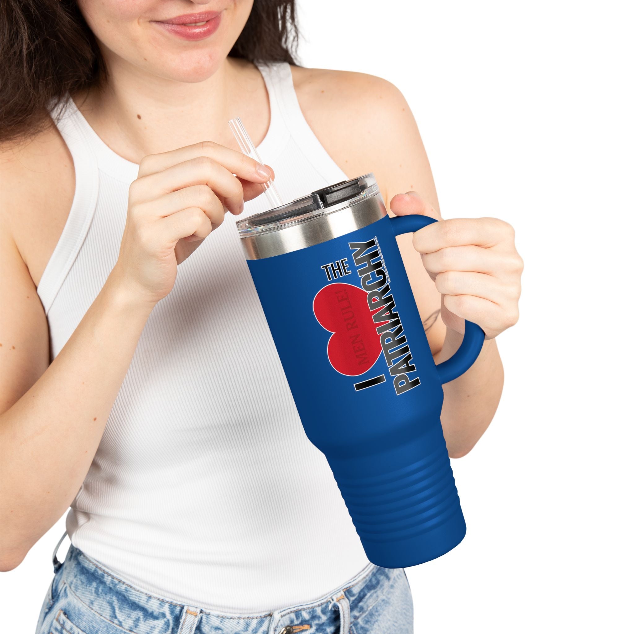 I Heart the Patriarchy - 40oz Insulated Travel Mug