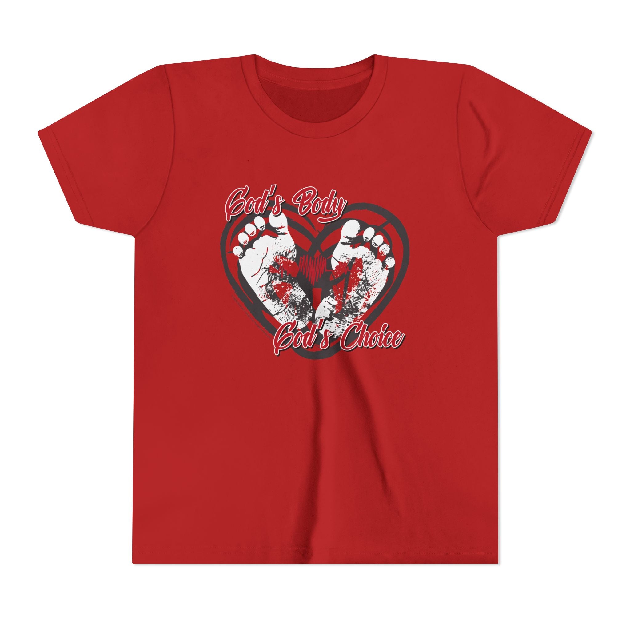 God's Body, God's Choice - Youth Soft Cotton Short Sleeve T-Shirt