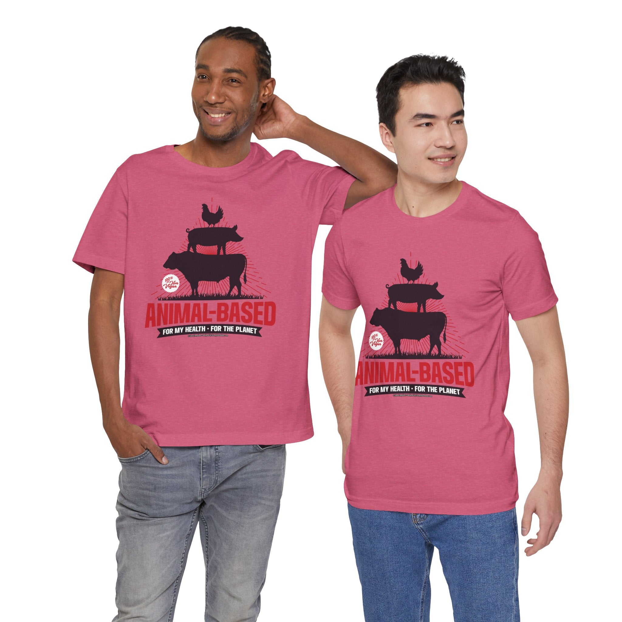 Animal-Based For My Health, For The Planet - Unisex Soft Cotton Short Sleeve T-Shirt