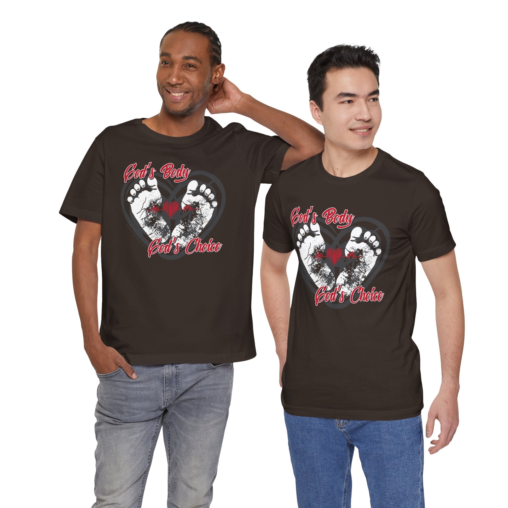 God's Body, God's Choice - Unisex Soft Cotton Short Sleeve T-Shirt