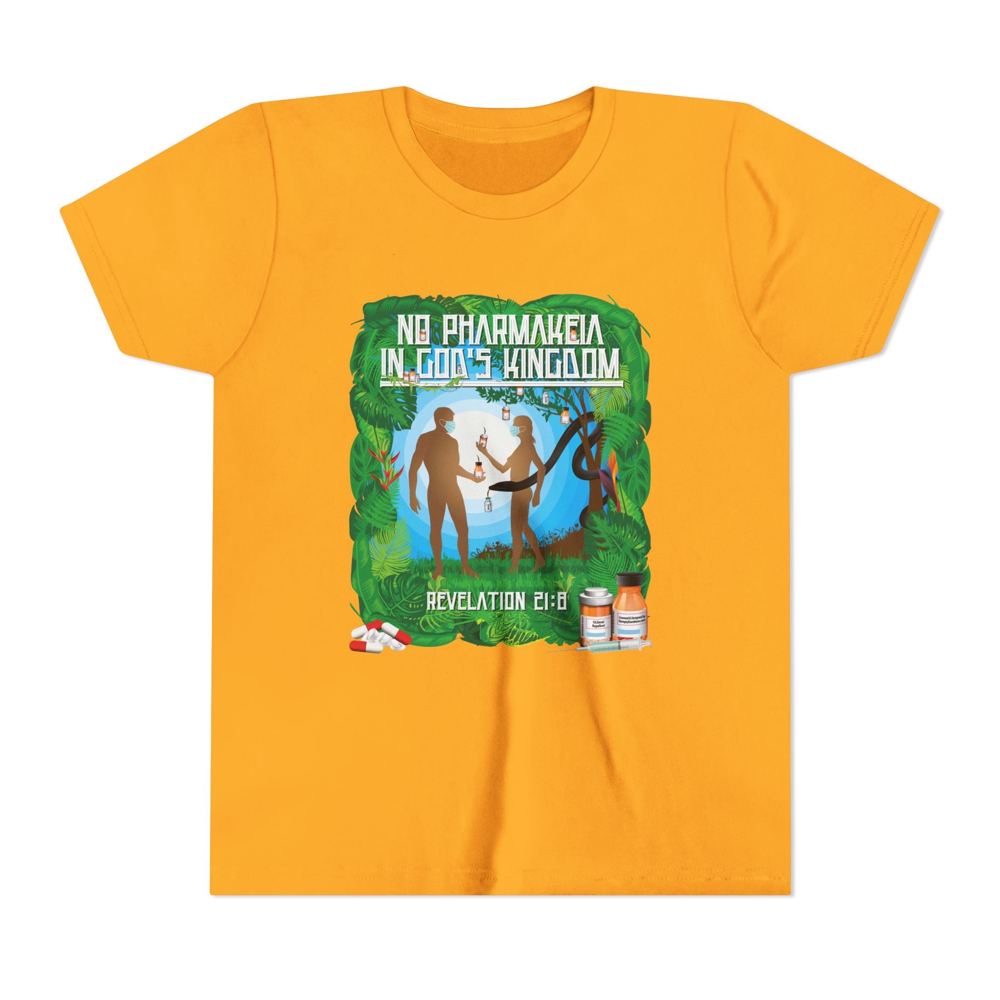 No Pharmakeia in God's Kingdom - Youth Soft Cotton Short Sleeve T-Shirt