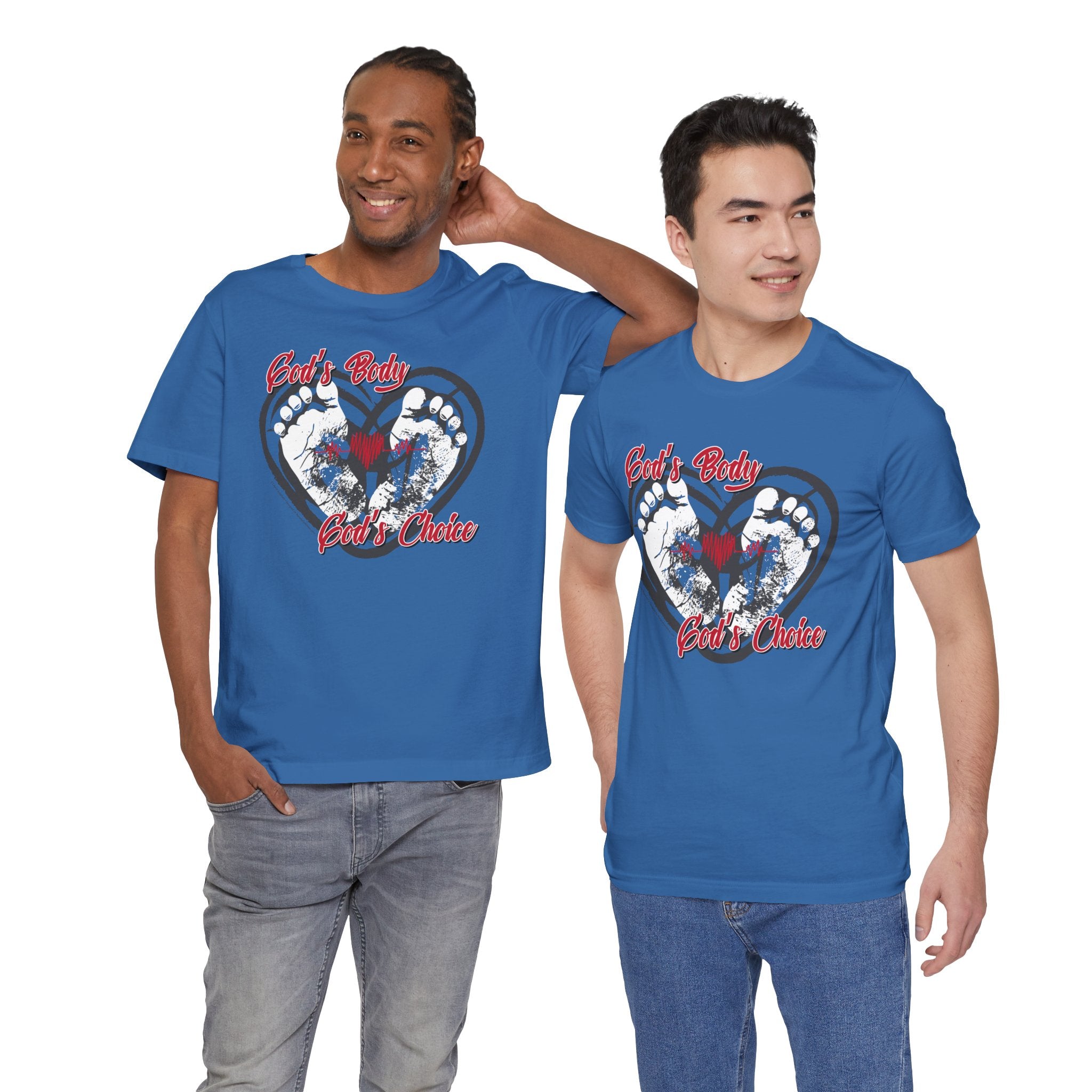 God's Body, God's Choice - Unisex Soft Cotton Short Sleeve T-Shirt