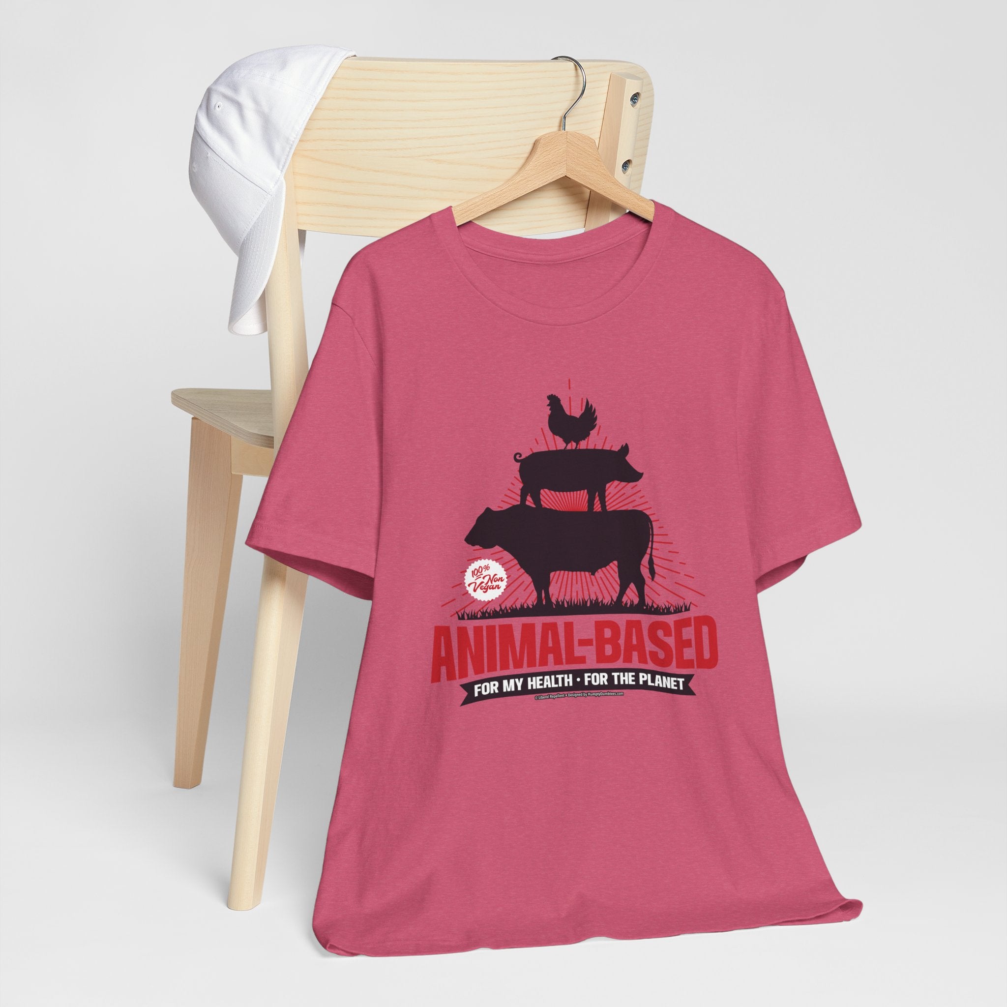 Animal-Based For My Health, For The Planet - Unisex Soft Cotton Short Sleeve T-Shirt