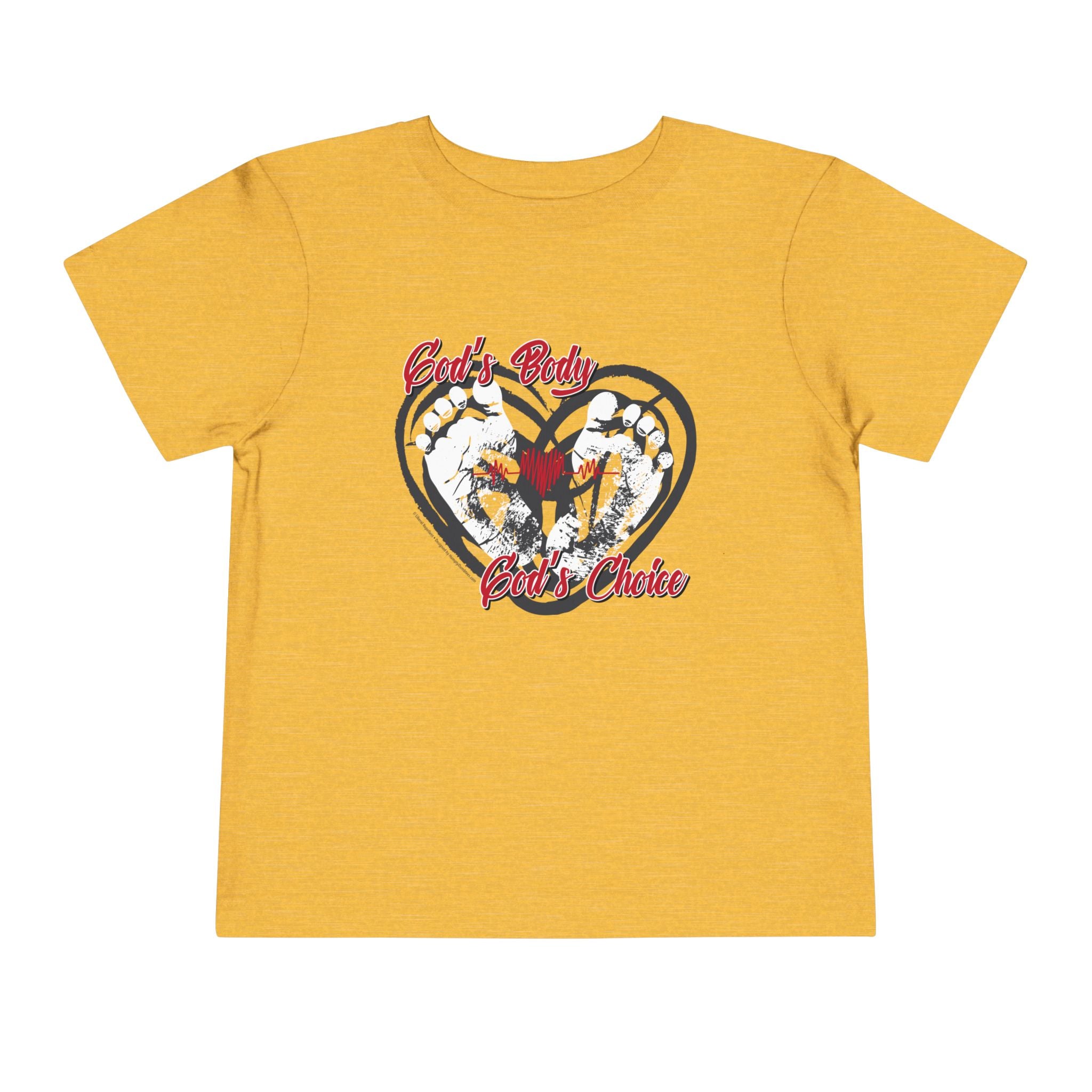 God's Body, God's Choice - Toddler Soft Cotton Short Sleeve T-Shirt