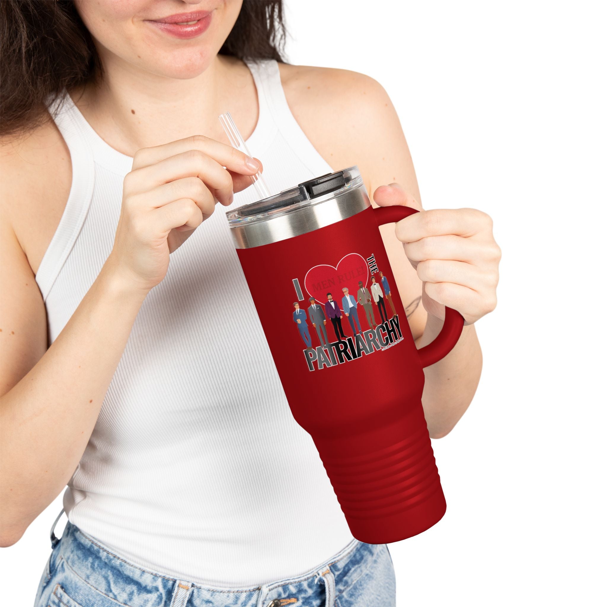 I Heart the Patriarchy (The Good 'Ol Boys Club Edition) - 40oz Insulated Travel Mug