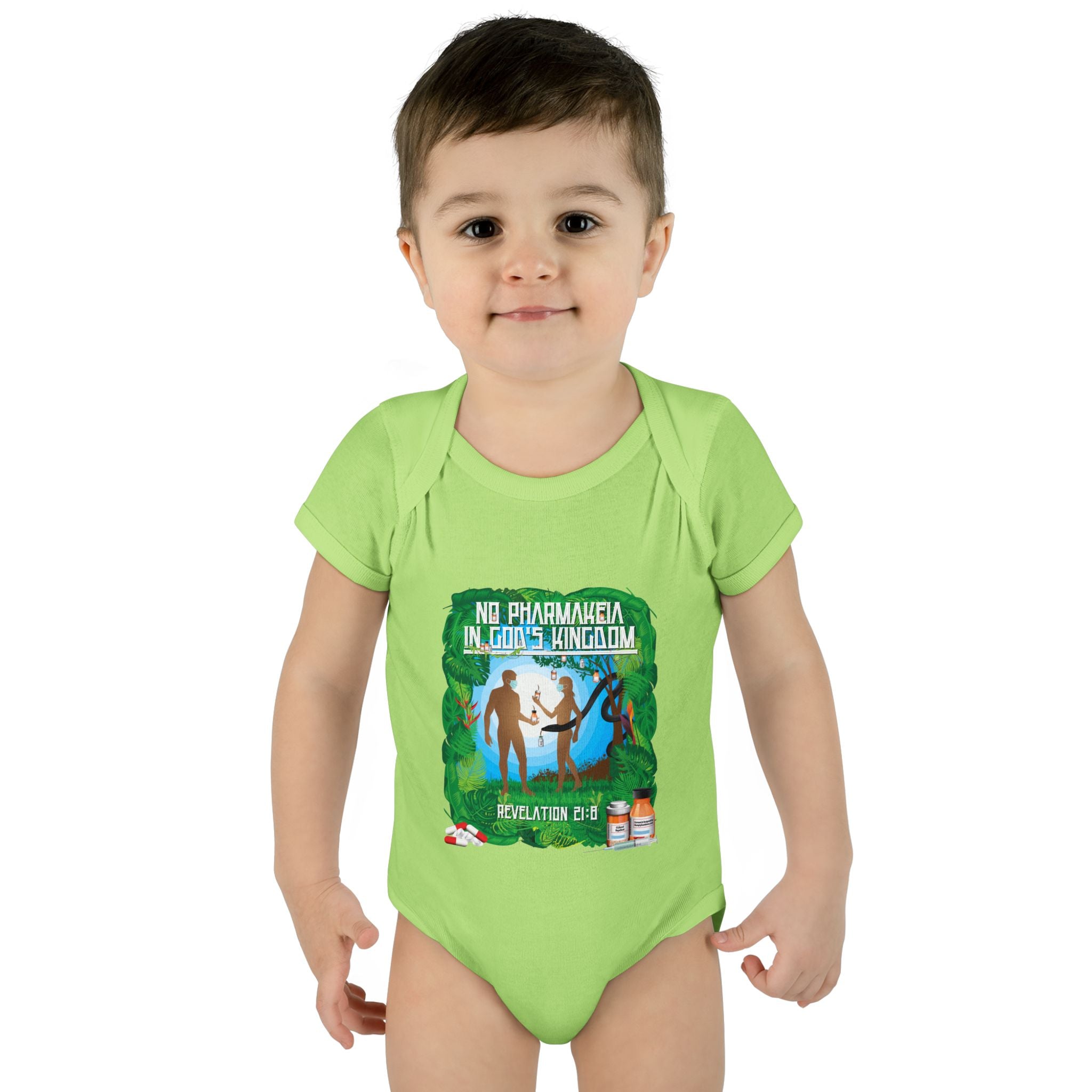 No Pharmakeia in God's Kingdom - Infant Soft Cotton Onsie Bodysuit
