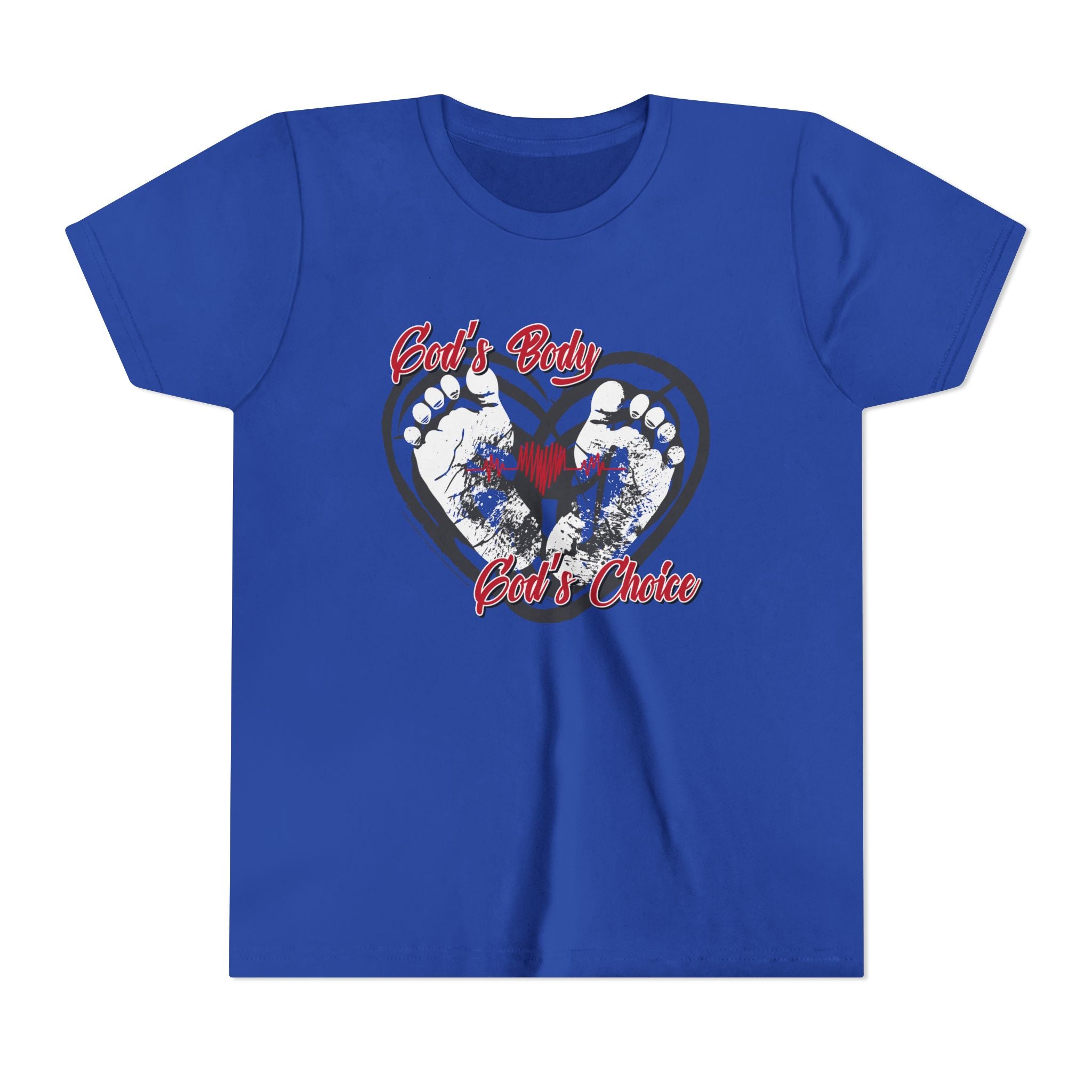 God's Body, God's Choice - Youth Soft Cotton Short Sleeve T-Shirt