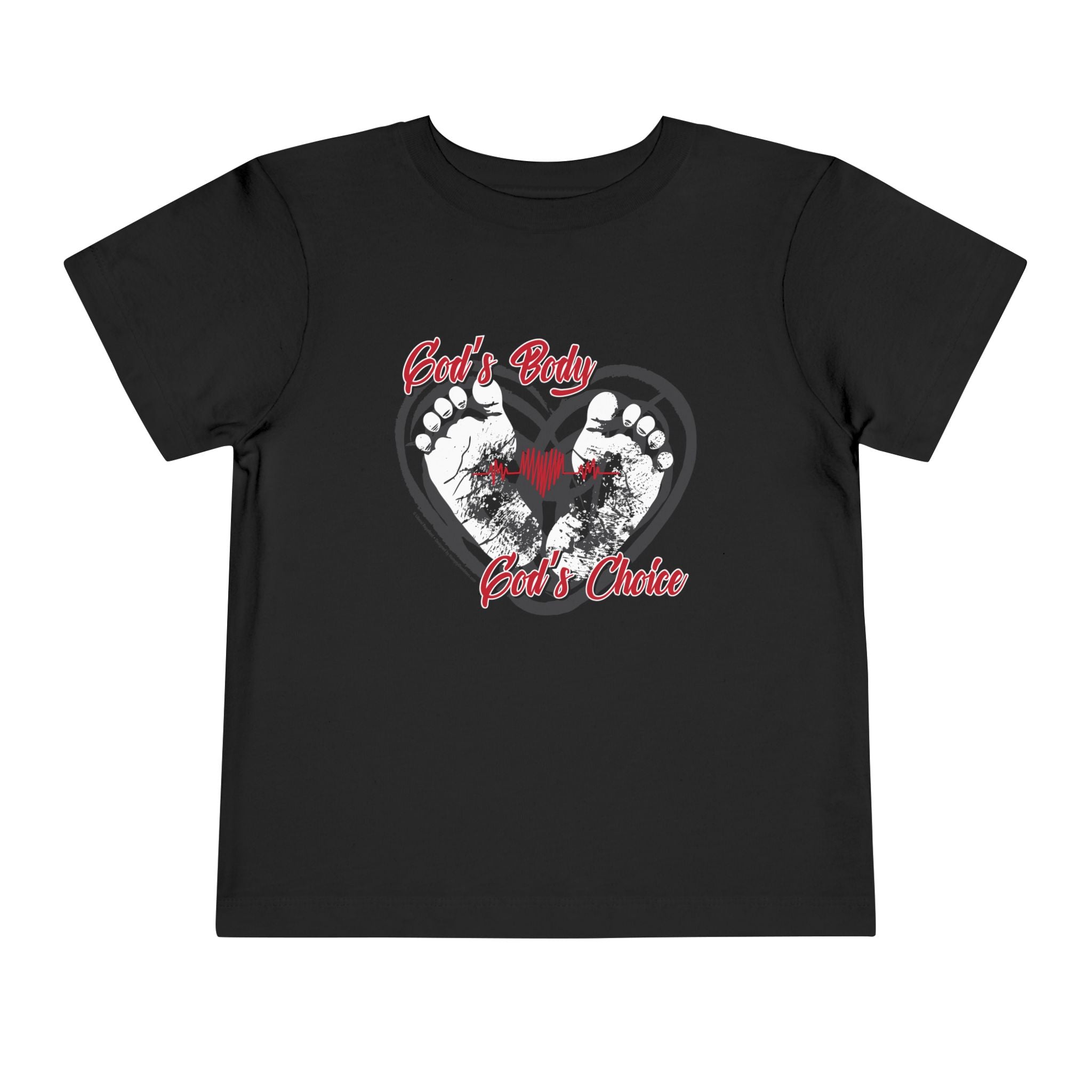 God's Body, God's Choice - Toddler Soft Cotton Short Sleeve T-Shirt