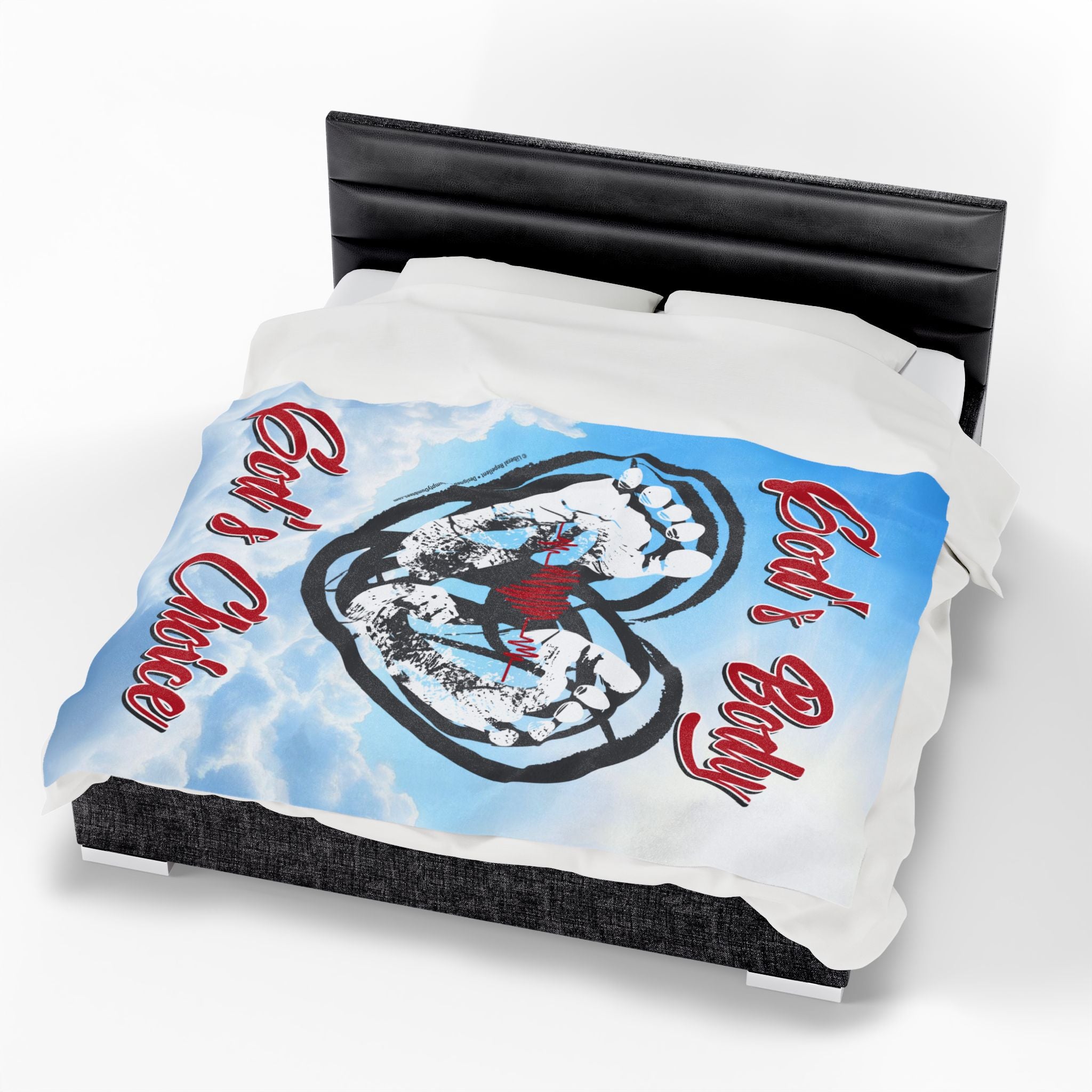 God's Body, God's Choice - Eco-Friendly Velveteen Plush Blanket