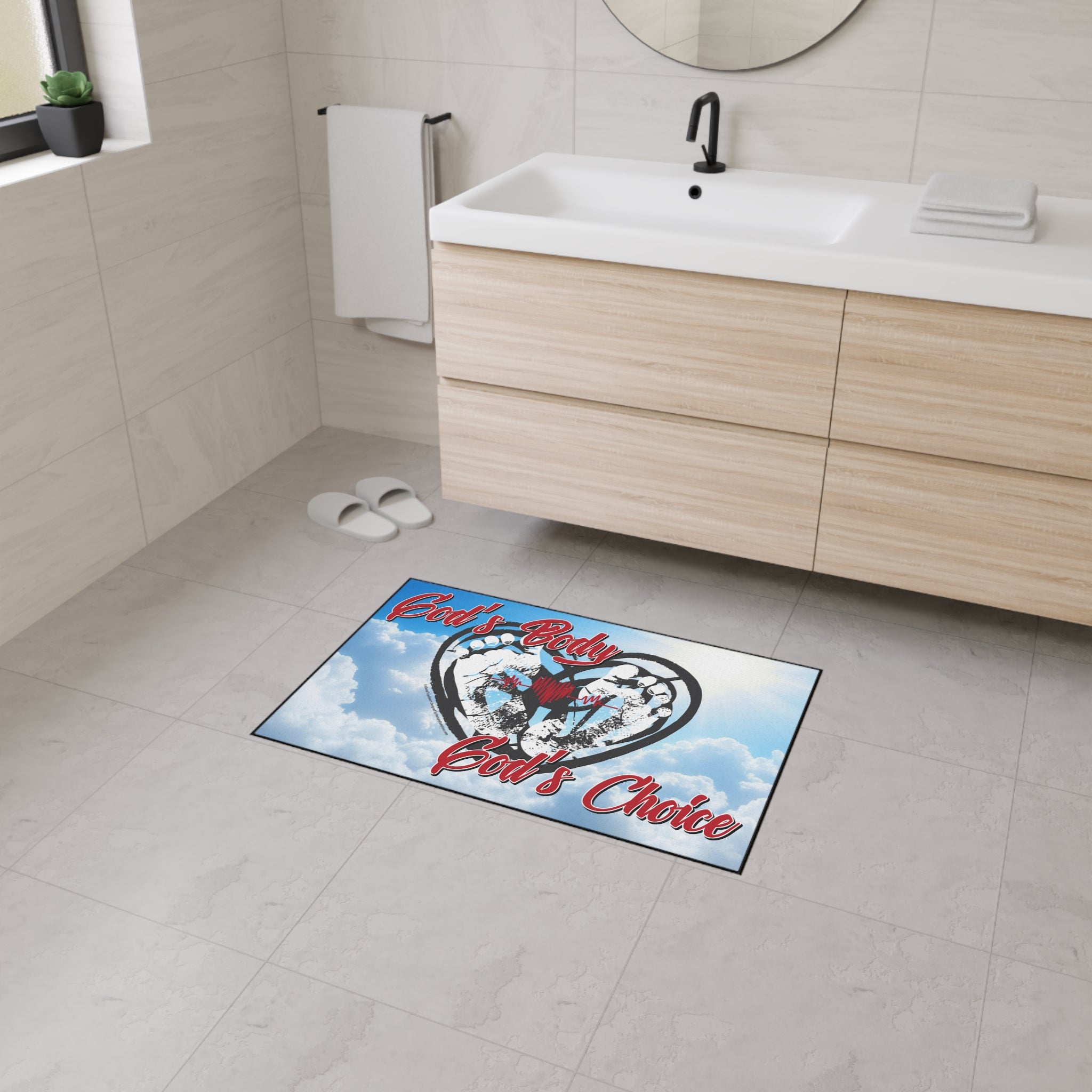 God's Body, God's Choice - Heavy Duty Floor Mat