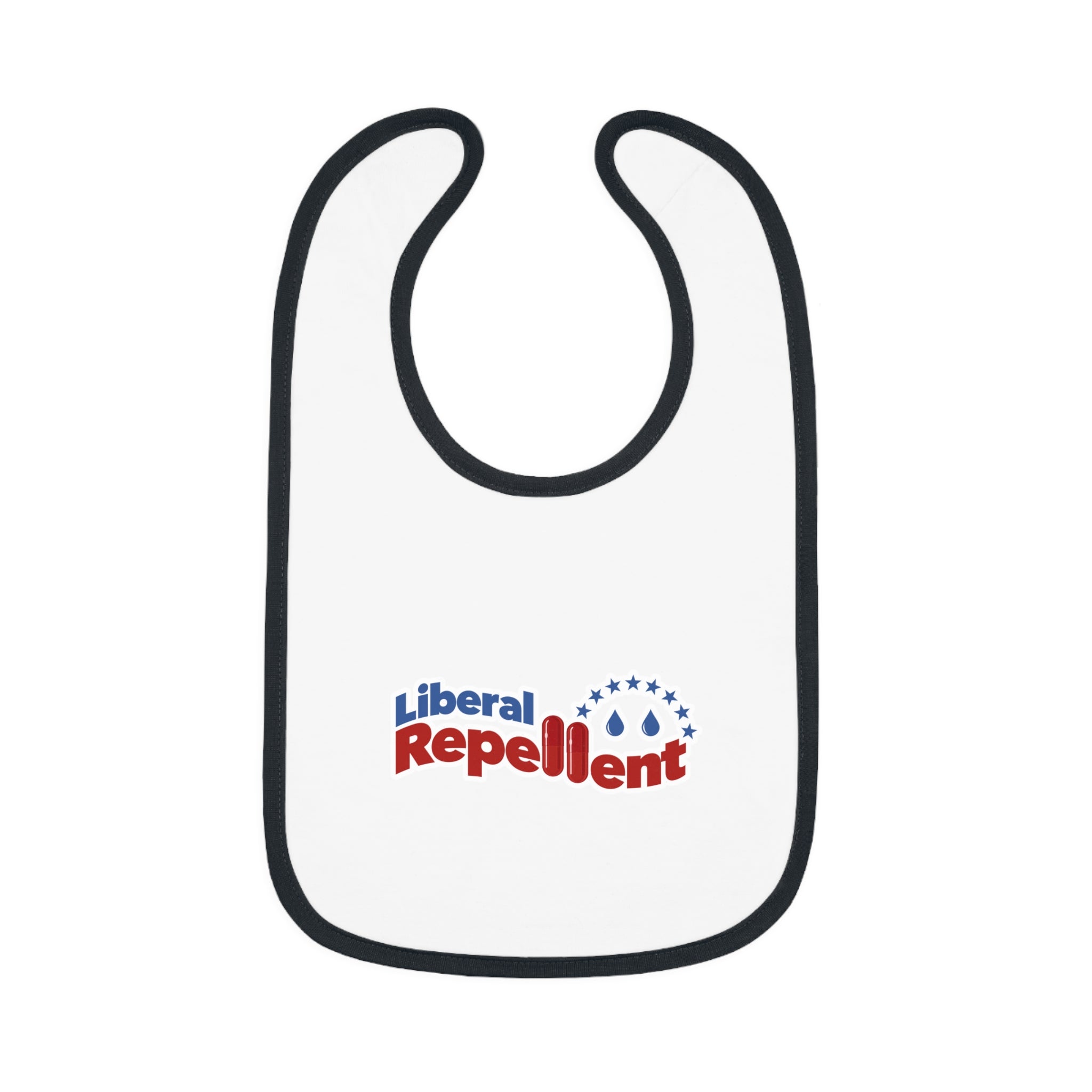 Liberal Repellent - Infant Soft Cotton Bib with Contrast Trim