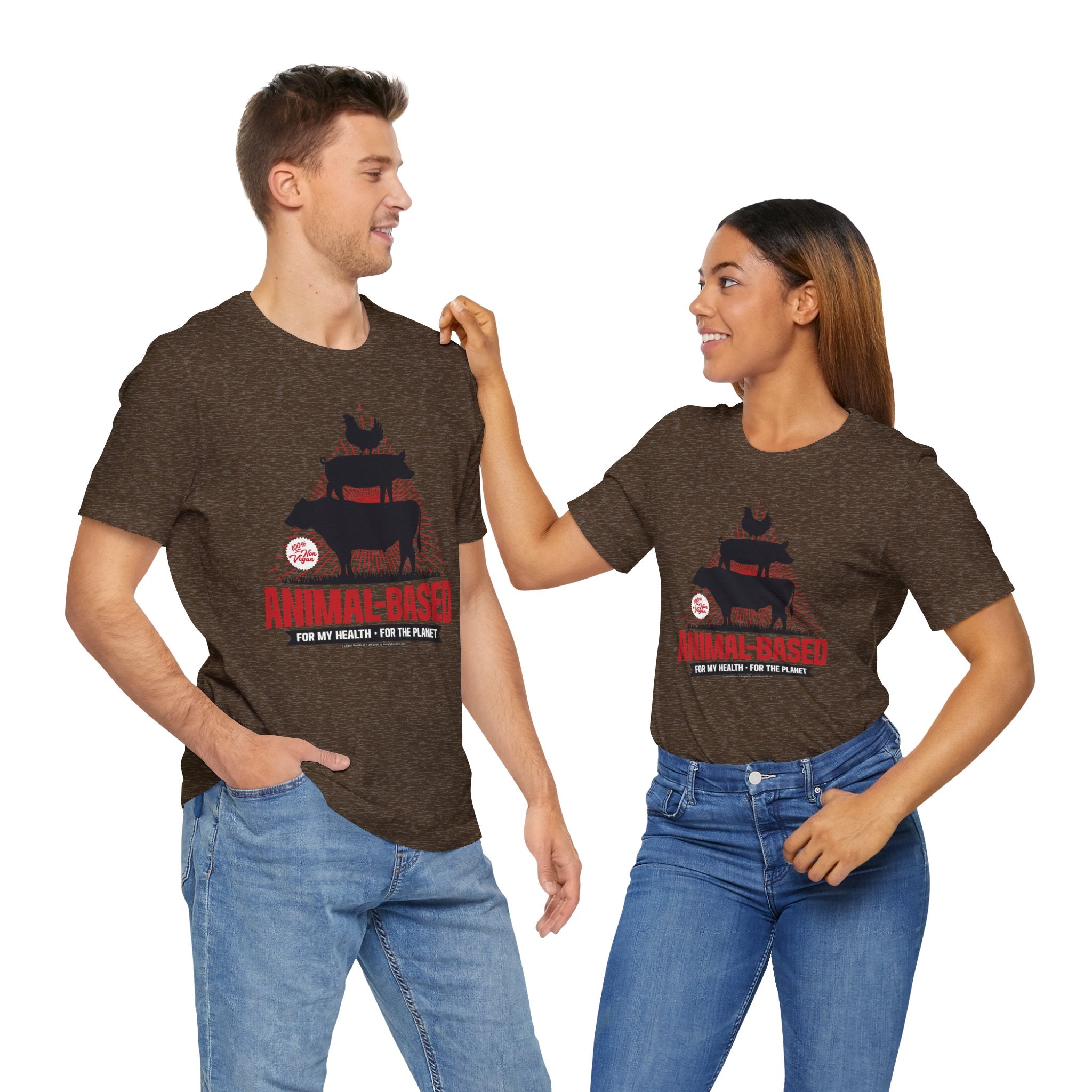Animal-Based For My Health, For The Planet - Unisex Soft Cotton Short Sleeve T-Shirt
