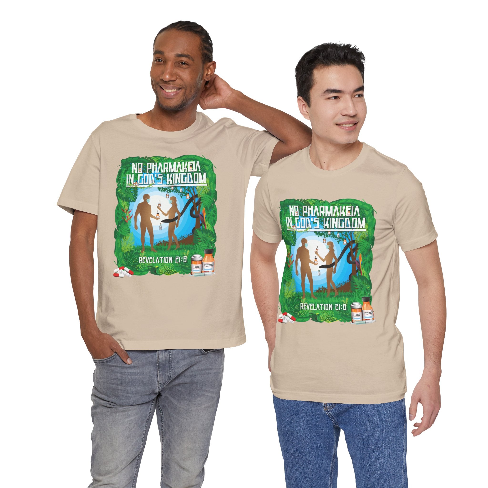 No Pharmakeia in God's Kingdom - Unisex Soft Cotton Short Sleeve T-Shirt