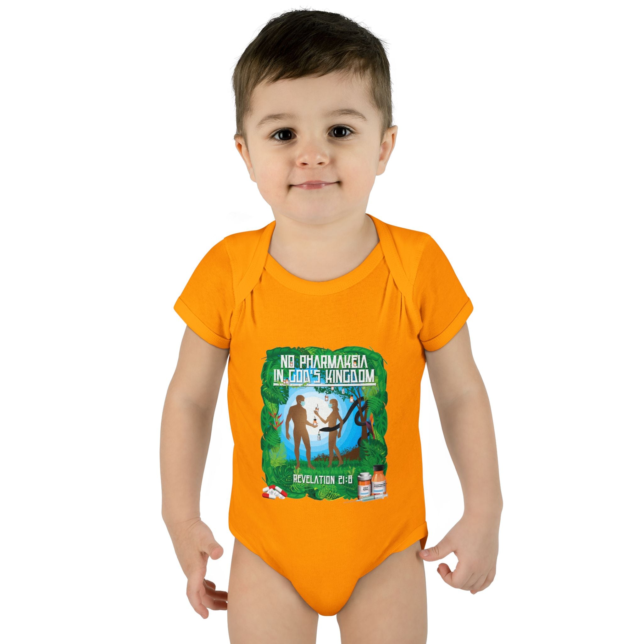 No Pharmakeia in God's Kingdom - Infant Soft Cotton Onsie Bodysuit