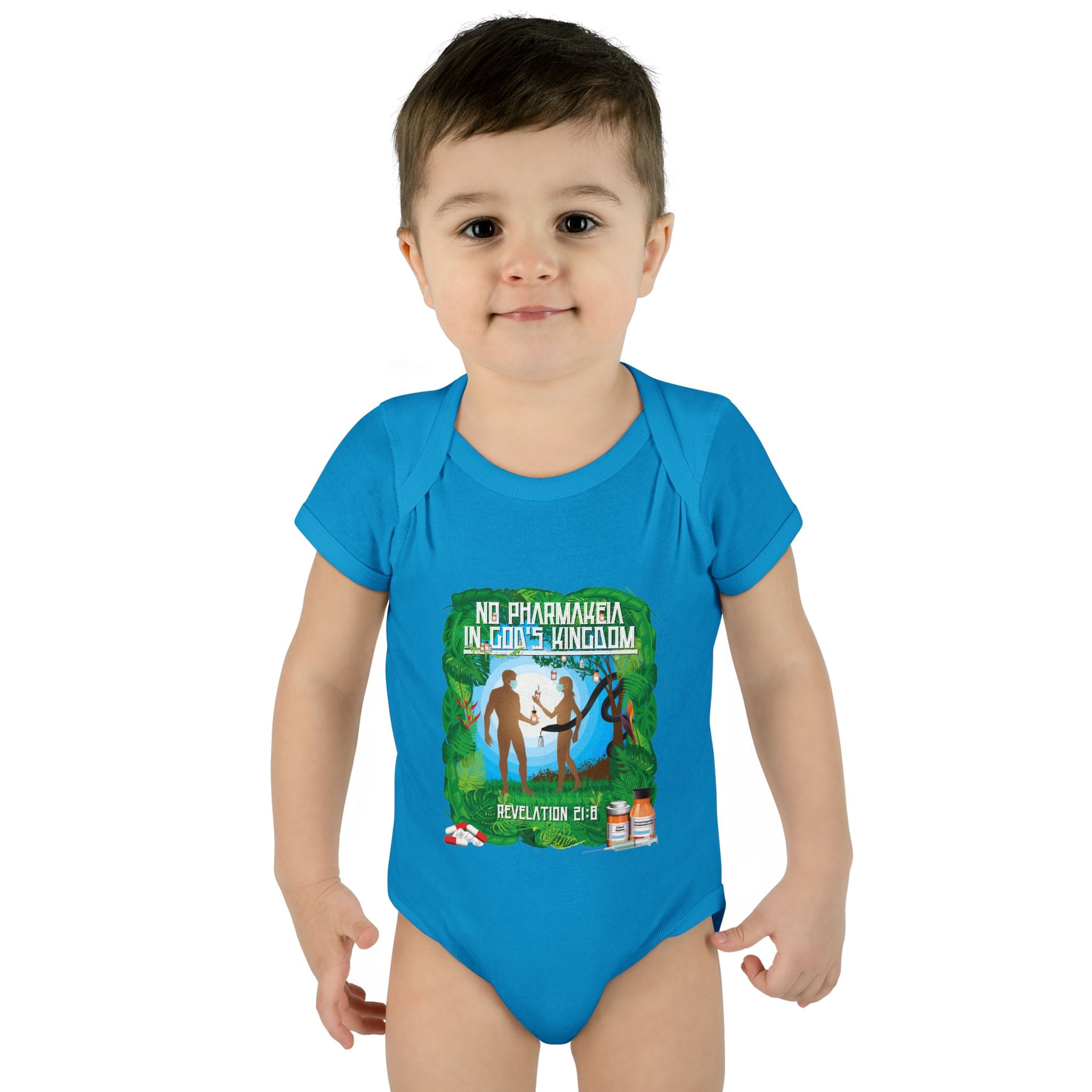 No Pharmakeia in God's Kingdom - Infant Soft Cotton Onsie Bodysuit