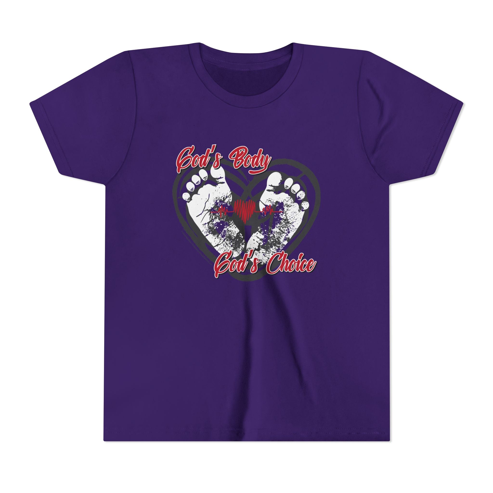 God's Body, God's Choice - Youth Soft Cotton Short Sleeve T-Shirt