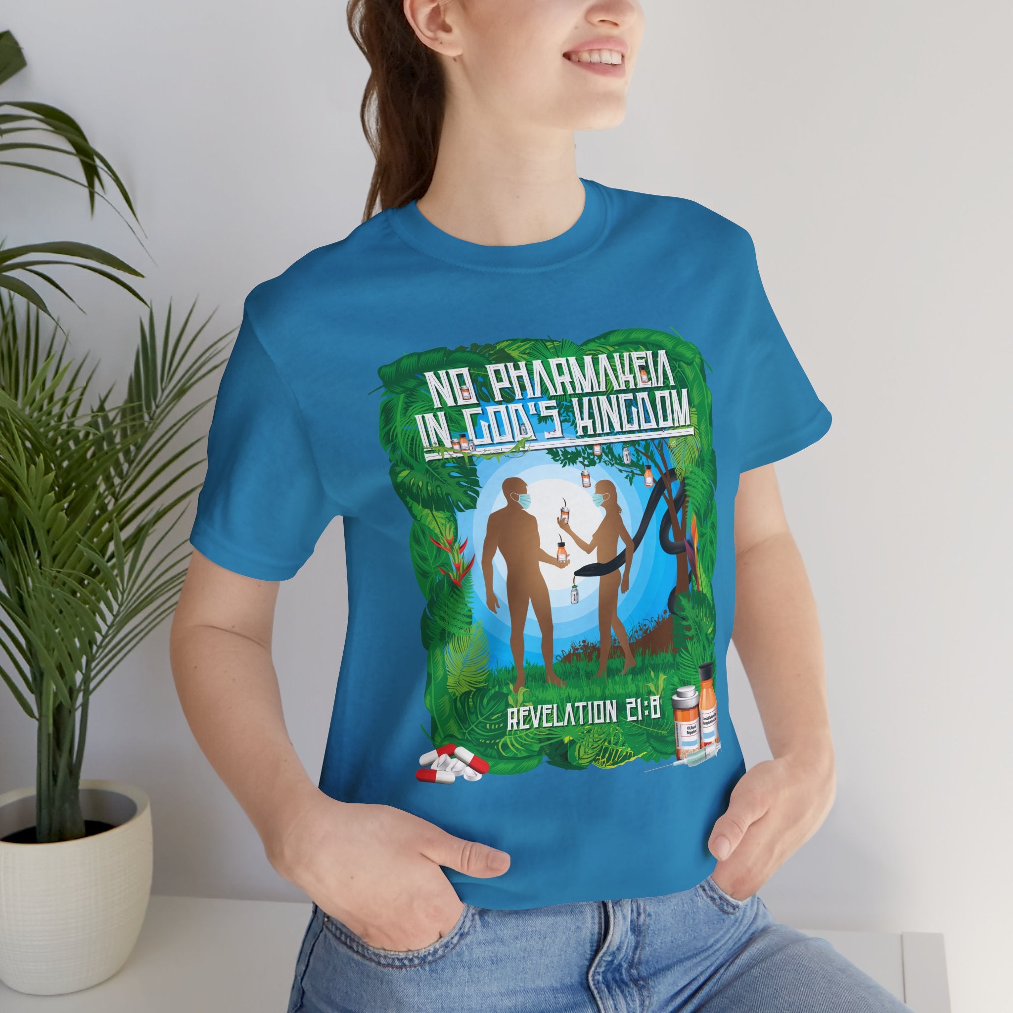 No Pharmakeia in God's Kingdom - Unisex Soft Cotton Short Sleeve T-Shirt