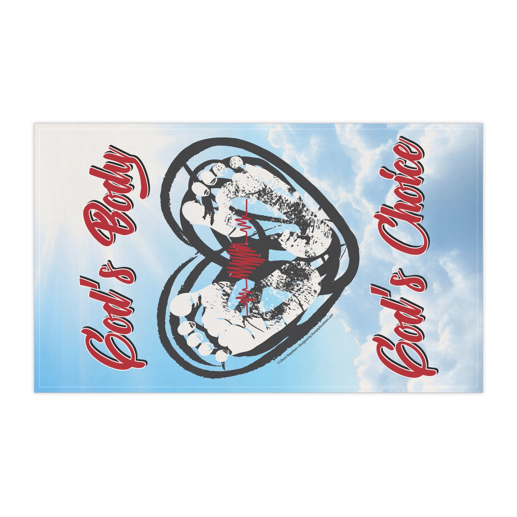 God's Body, God's Choice - Eco-Friendly 18" x 30" Tea Towel
