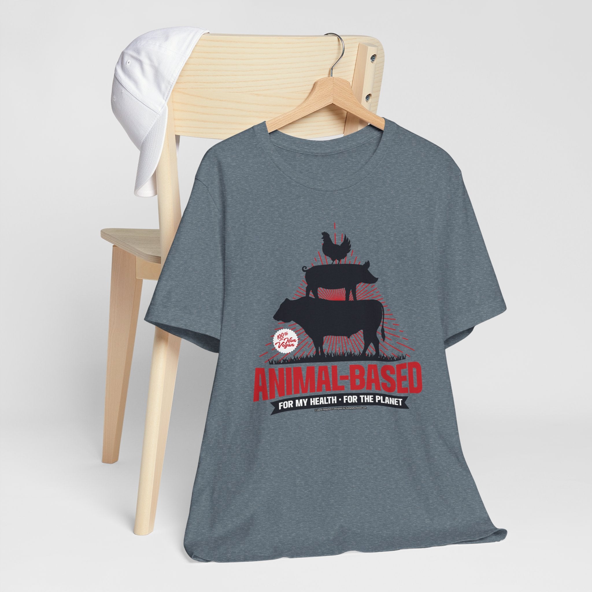 Animal-Based For My Health, For The Planet - Unisex Soft Cotton Short Sleeve T-Shirt