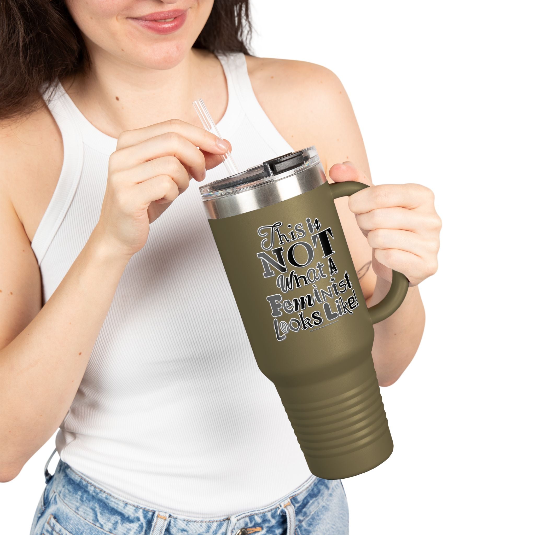 This is NOT What a Feminist Looks Like - 40oz Insulated Travel Mug