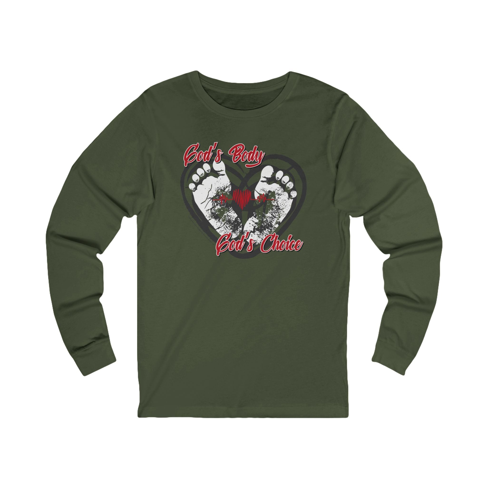 God's Body, God's Choice - Unisex Soft Cotton Long Sleeve T-Shirt