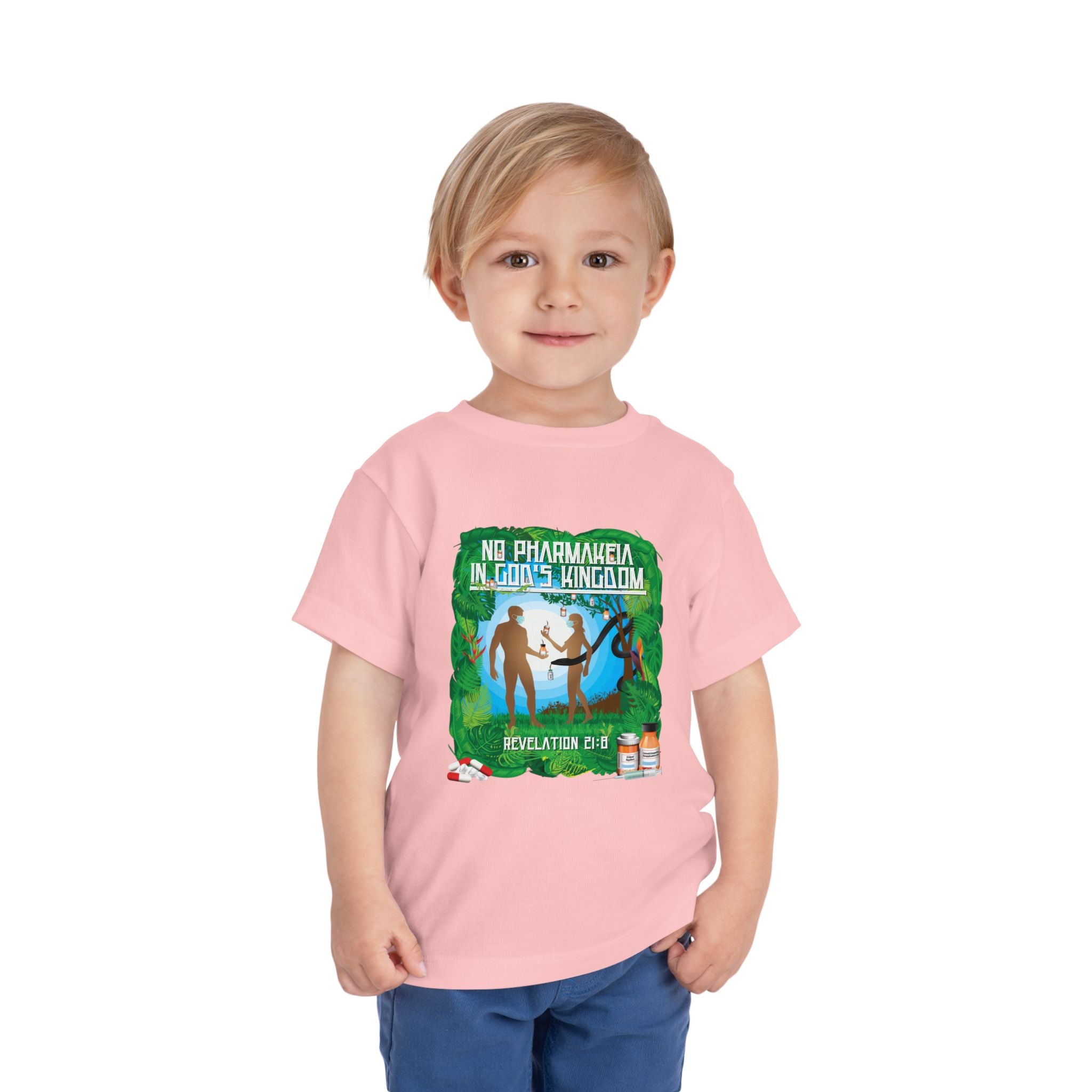 No Pharmakeia in God's Kingdom - Toddler Soft Cotton Short Sleeve T-Shirt