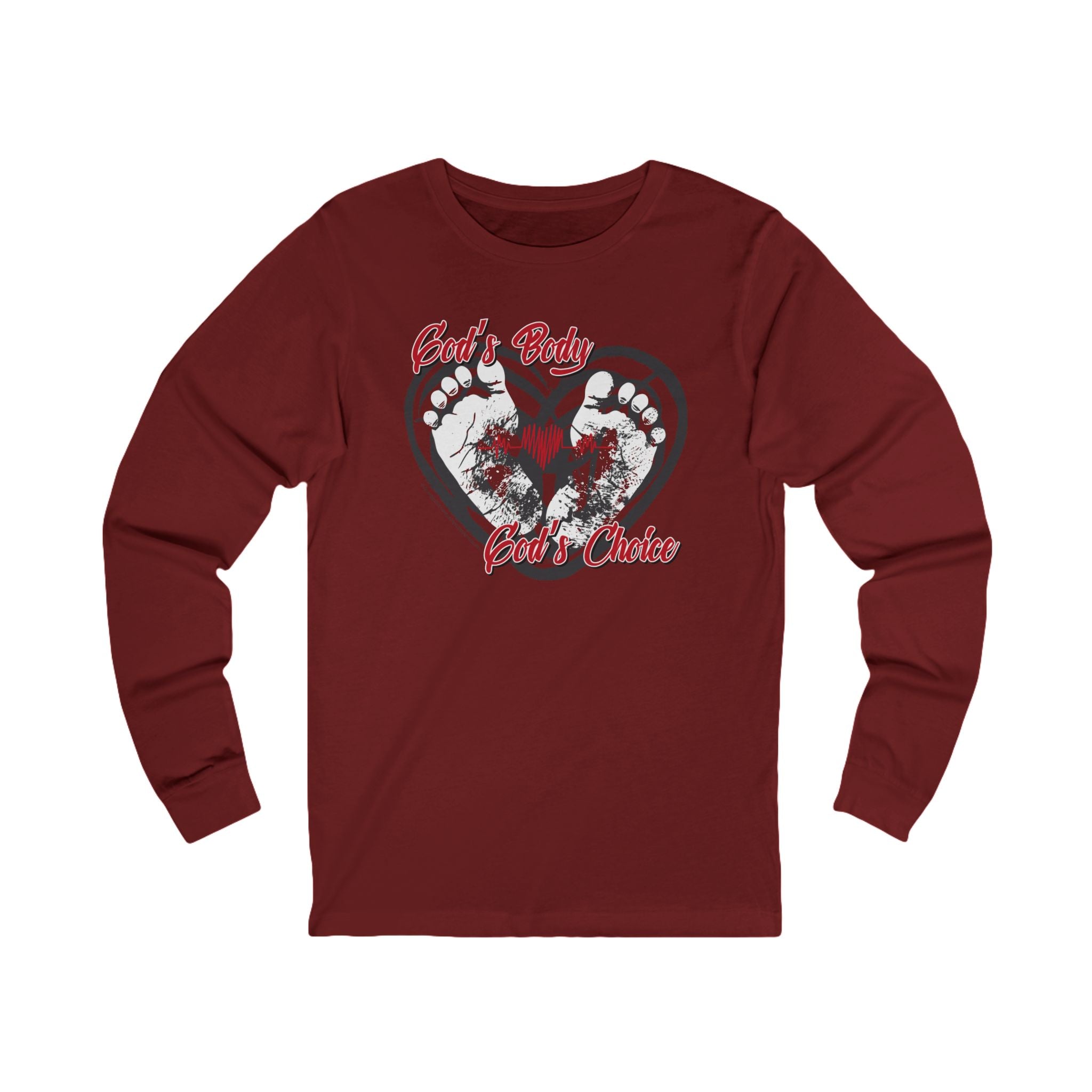 God's Body, God's Choice - Unisex Soft Cotton Long Sleeve T-Shirt