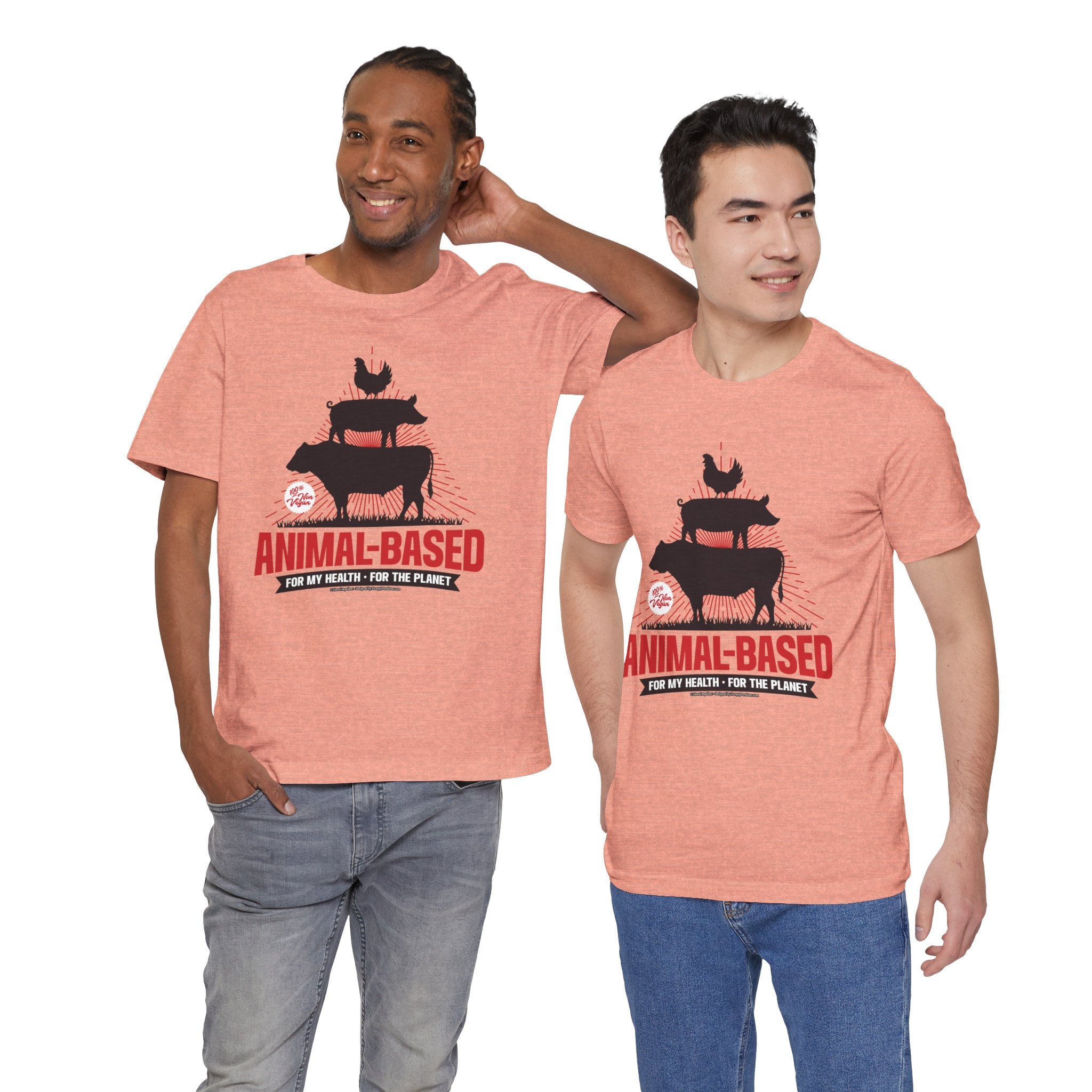 Animal-Based For My Health, For The Planet - Unisex Soft Cotton Short Sleeve T-Shirt