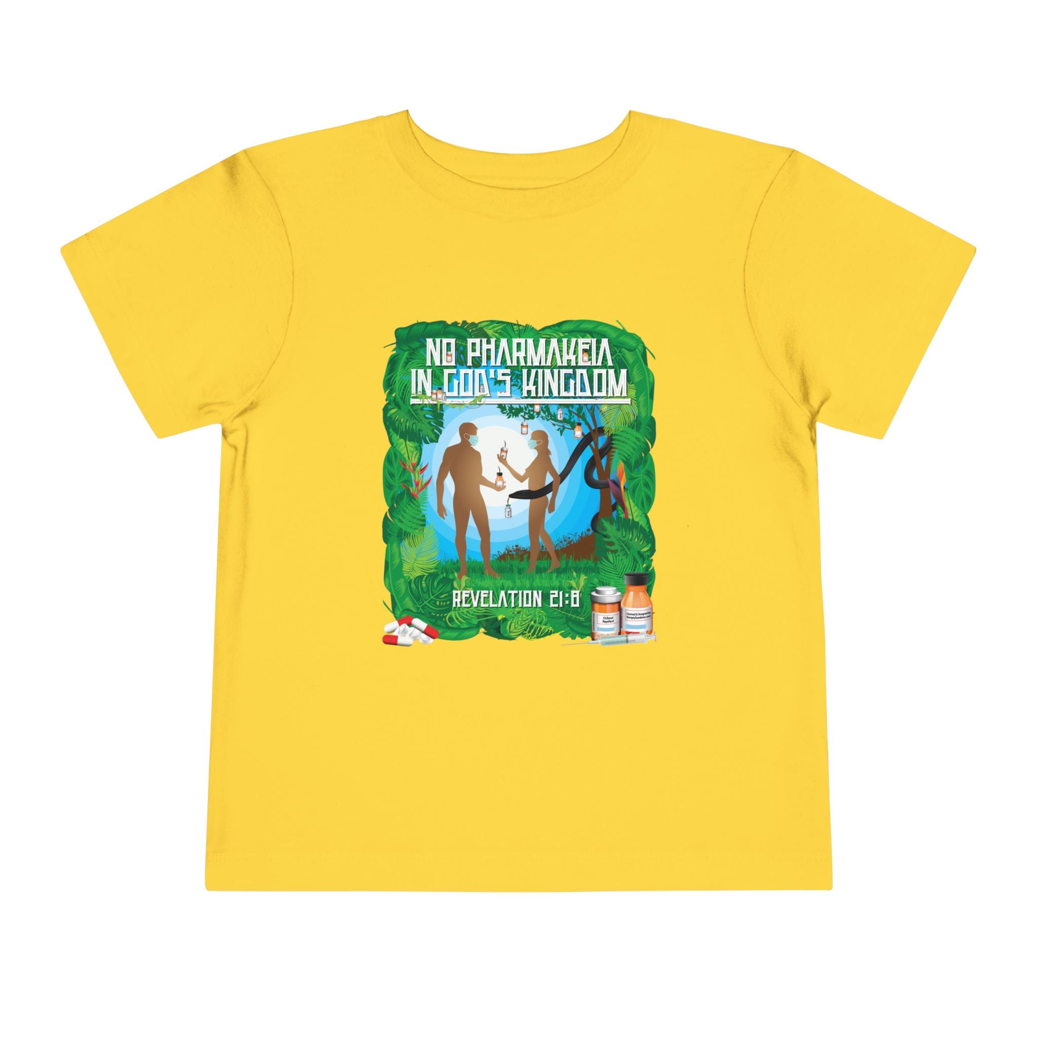 No Pharmakeia in God's Kingdom - Toddler Soft Cotton Short Sleeve T-Shirt