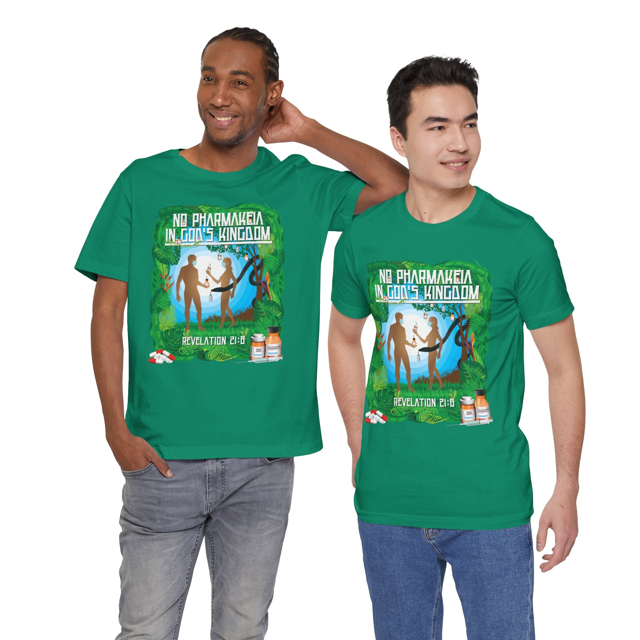 No Pharmakeia in God's Kingdom - Unisex Soft Cotton Short Sleeve T-Shirt