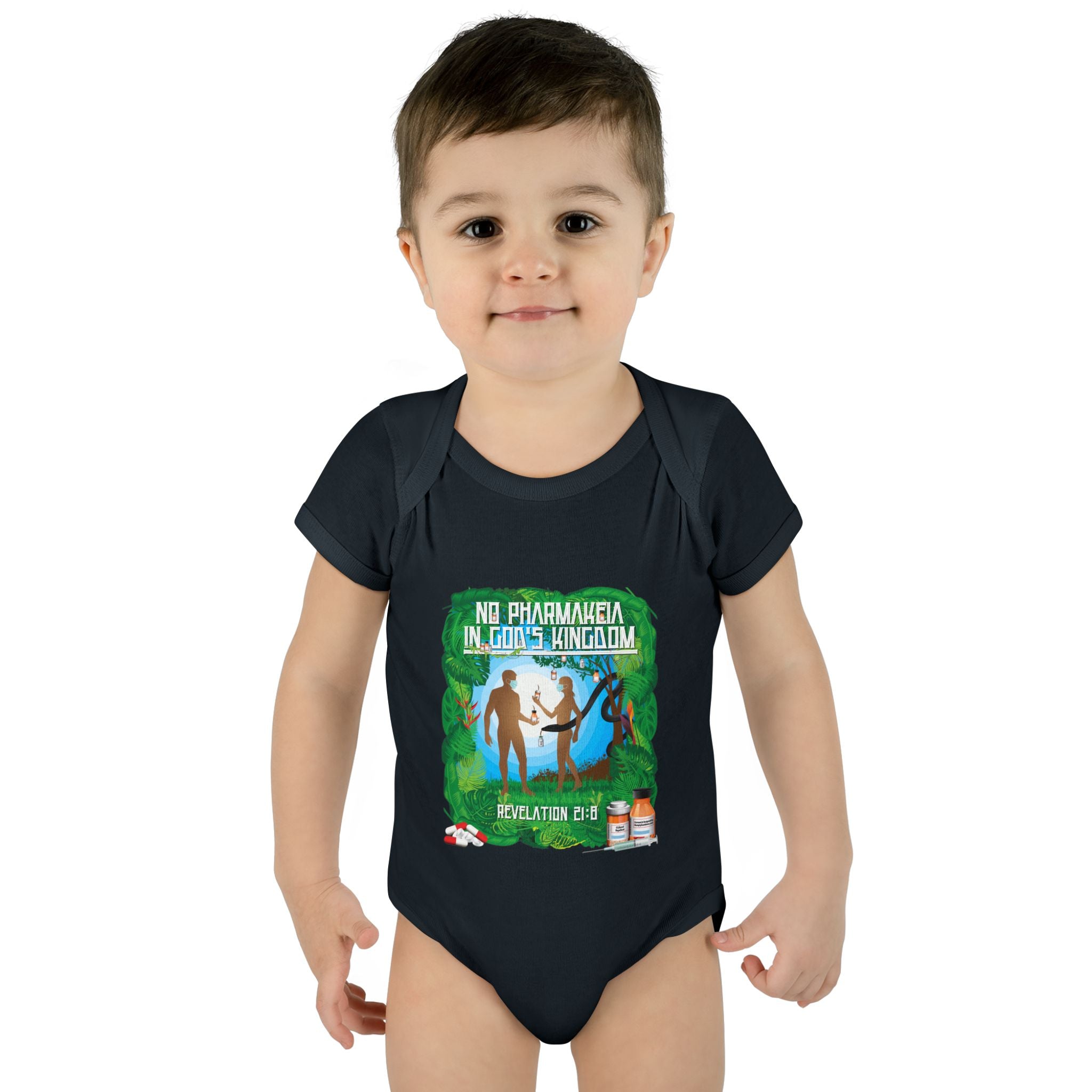 No Pharmakeia in God's Kingdom - Infant Soft Cotton Onsie Bodysuit