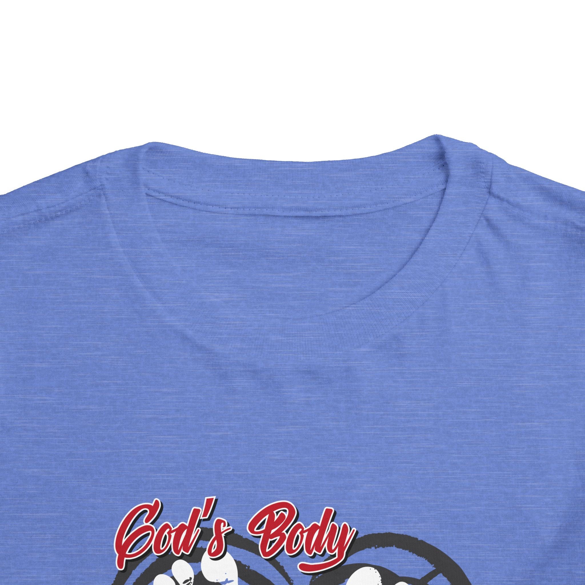 God's Body, God's Choice - Toddler Soft Cotton Short Sleeve T-Shirt
