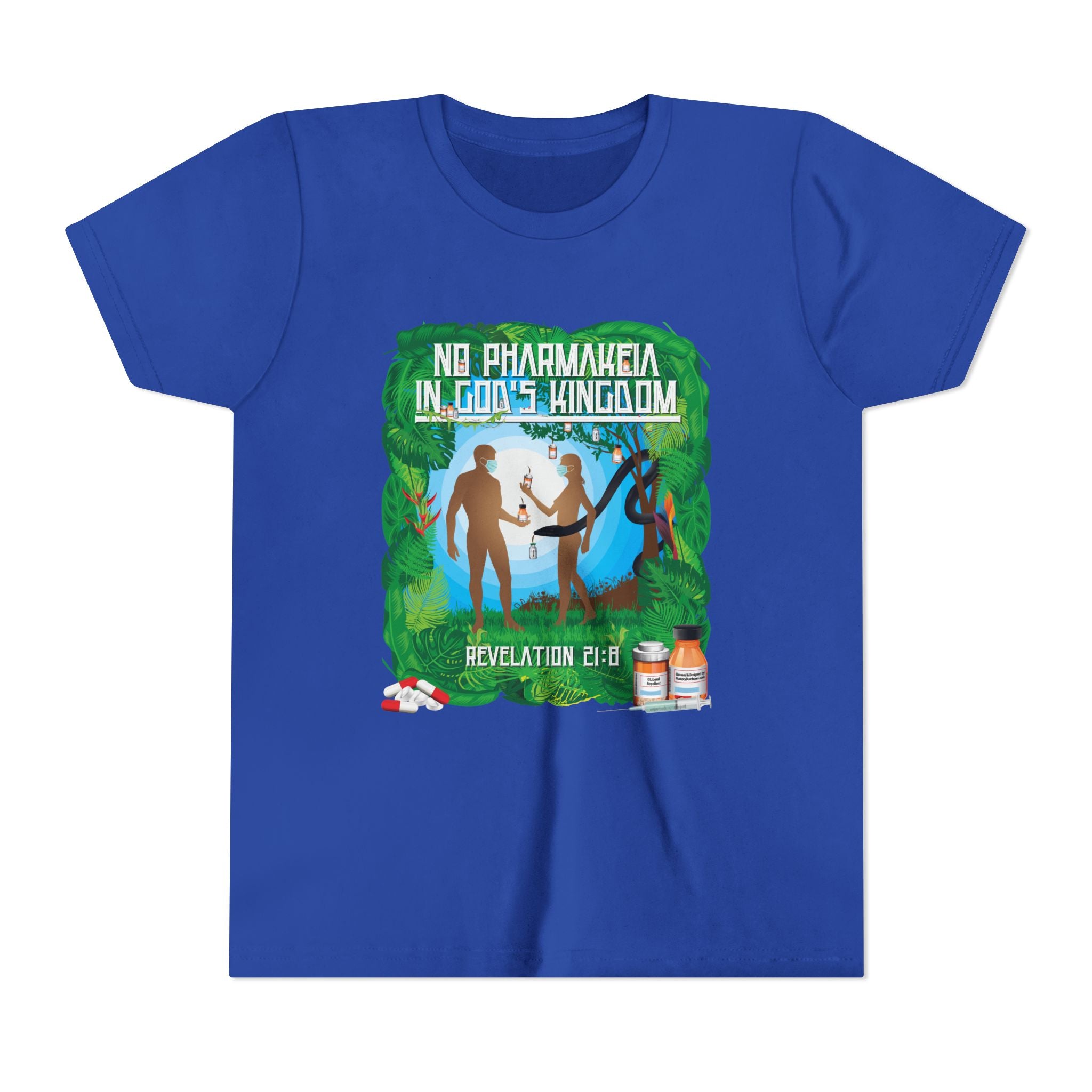 No Pharmakeia in God's Kingdom - Youth Soft Cotton Short Sleeve T-Shirt