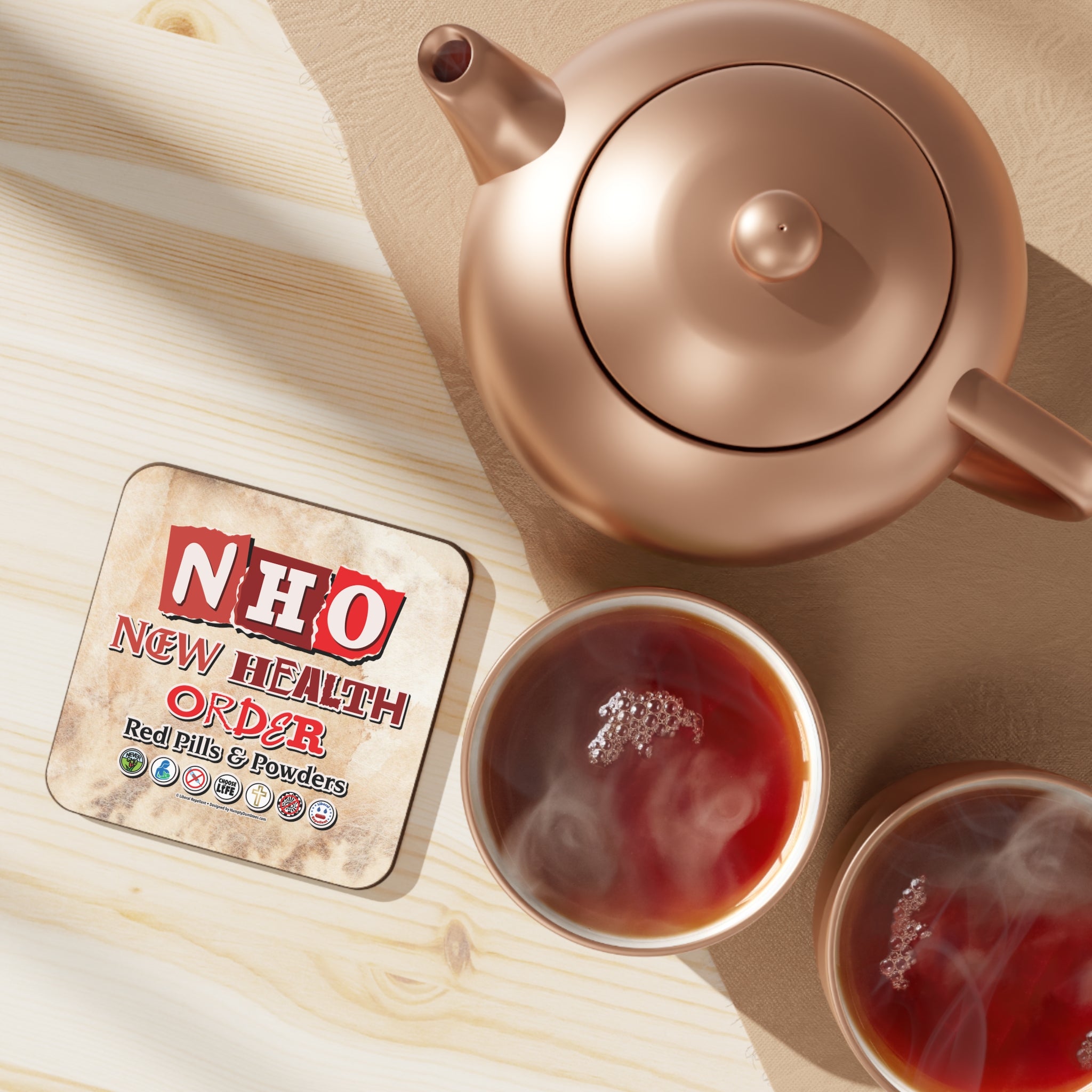 New Health Order - Hardboard Beverage Coaster