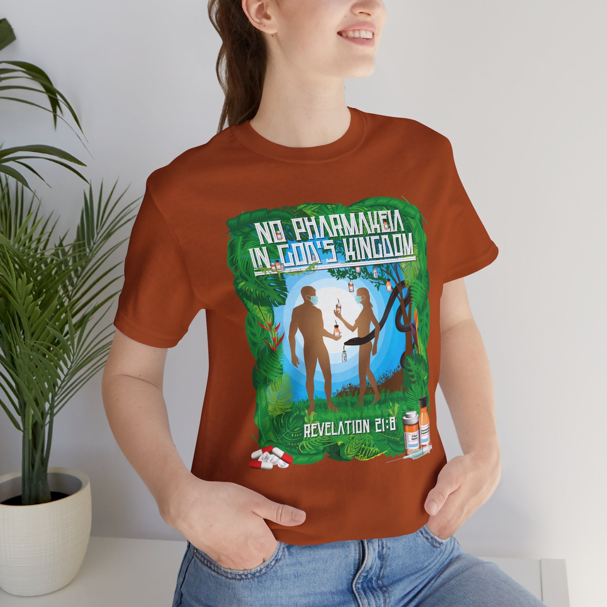 No Pharmakeia in God's Kingdom - Unisex Soft Cotton Short Sleeve T-Shirt
