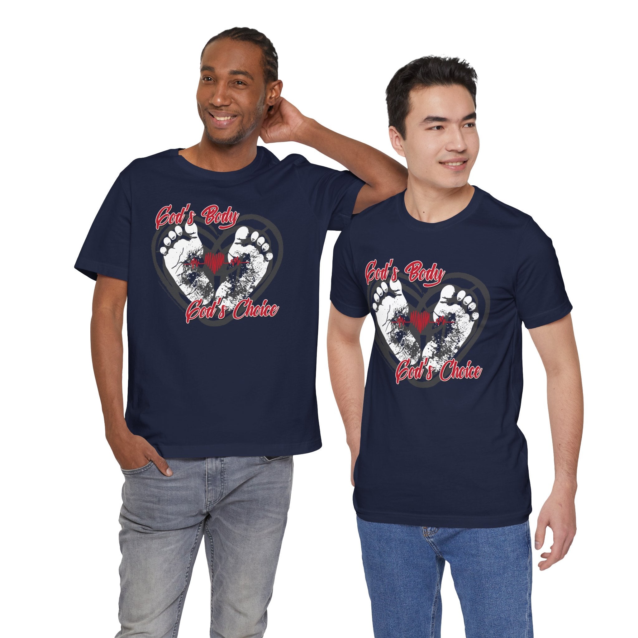 God's Body, God's Choice - Unisex Soft Cotton Short Sleeve T-Shirt