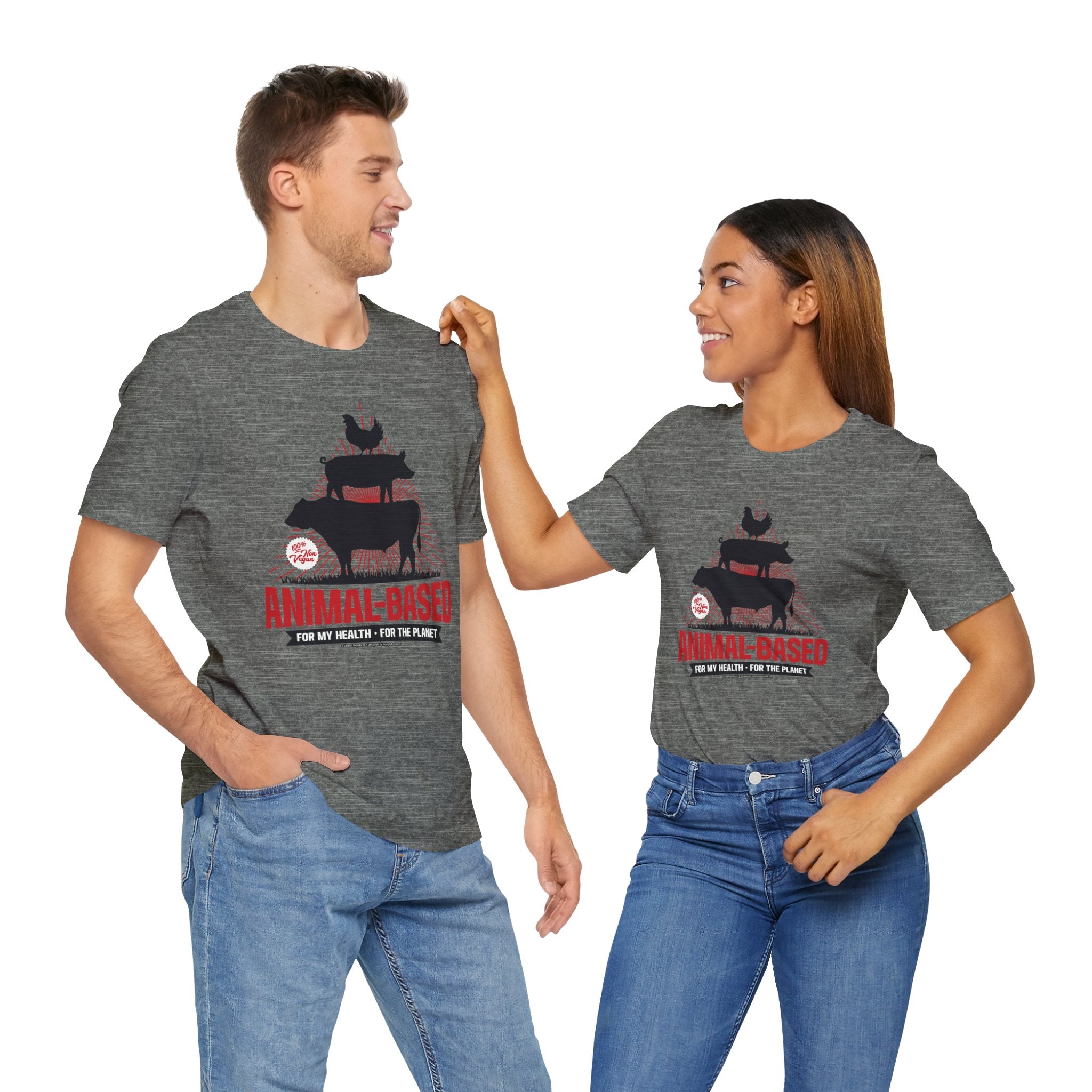 Animal-Based For My Health, For The Planet - Unisex Soft Cotton Short Sleeve T-Shirt