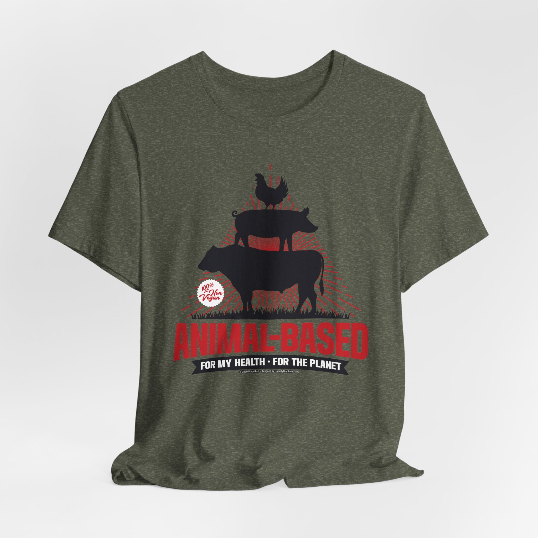 Animal-Based For My Health, For The Planet - Unisex Soft Cotton Short Sleeve T-Shirt
