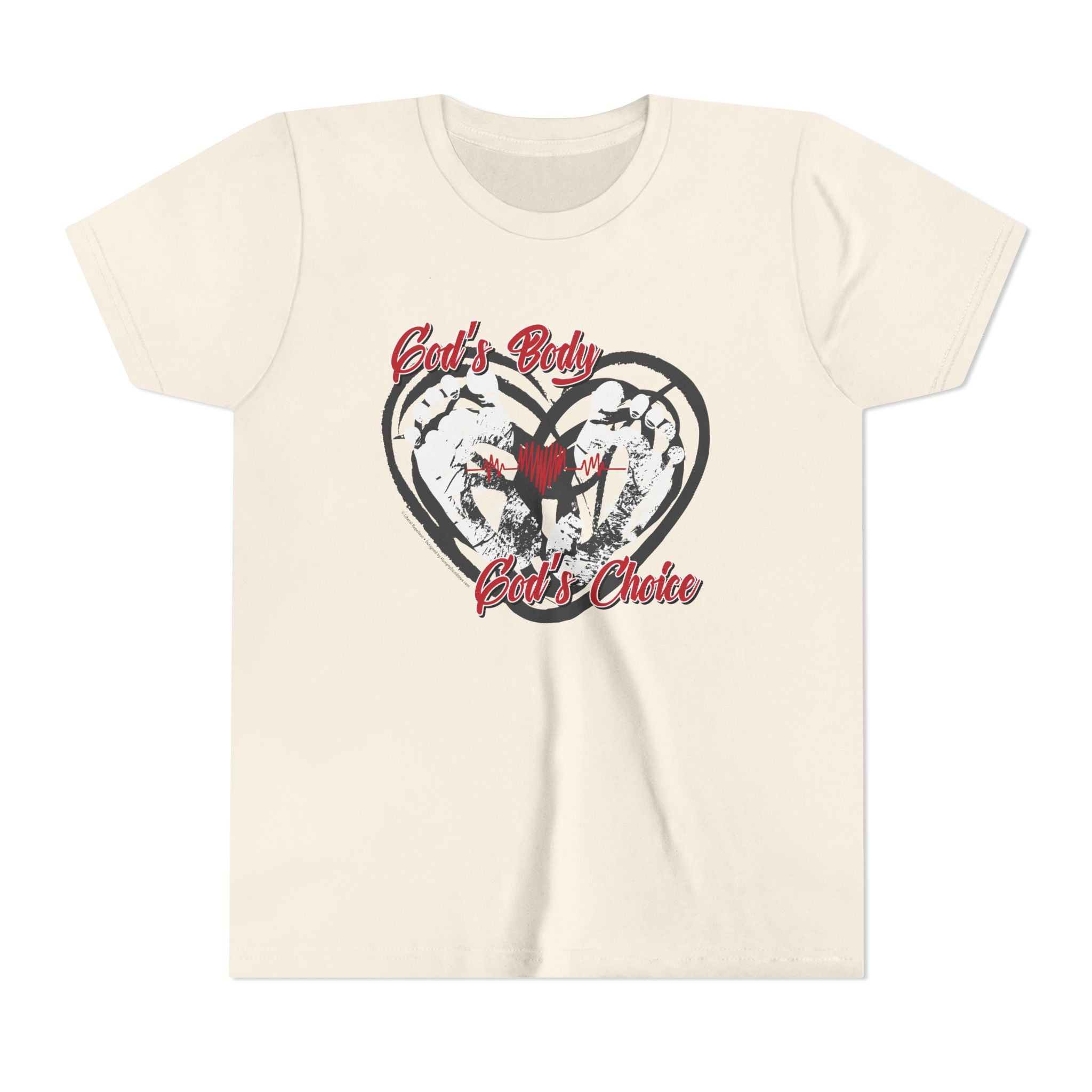 God's Body, God's Choice - Youth Soft Cotton Short Sleeve T-Shirt