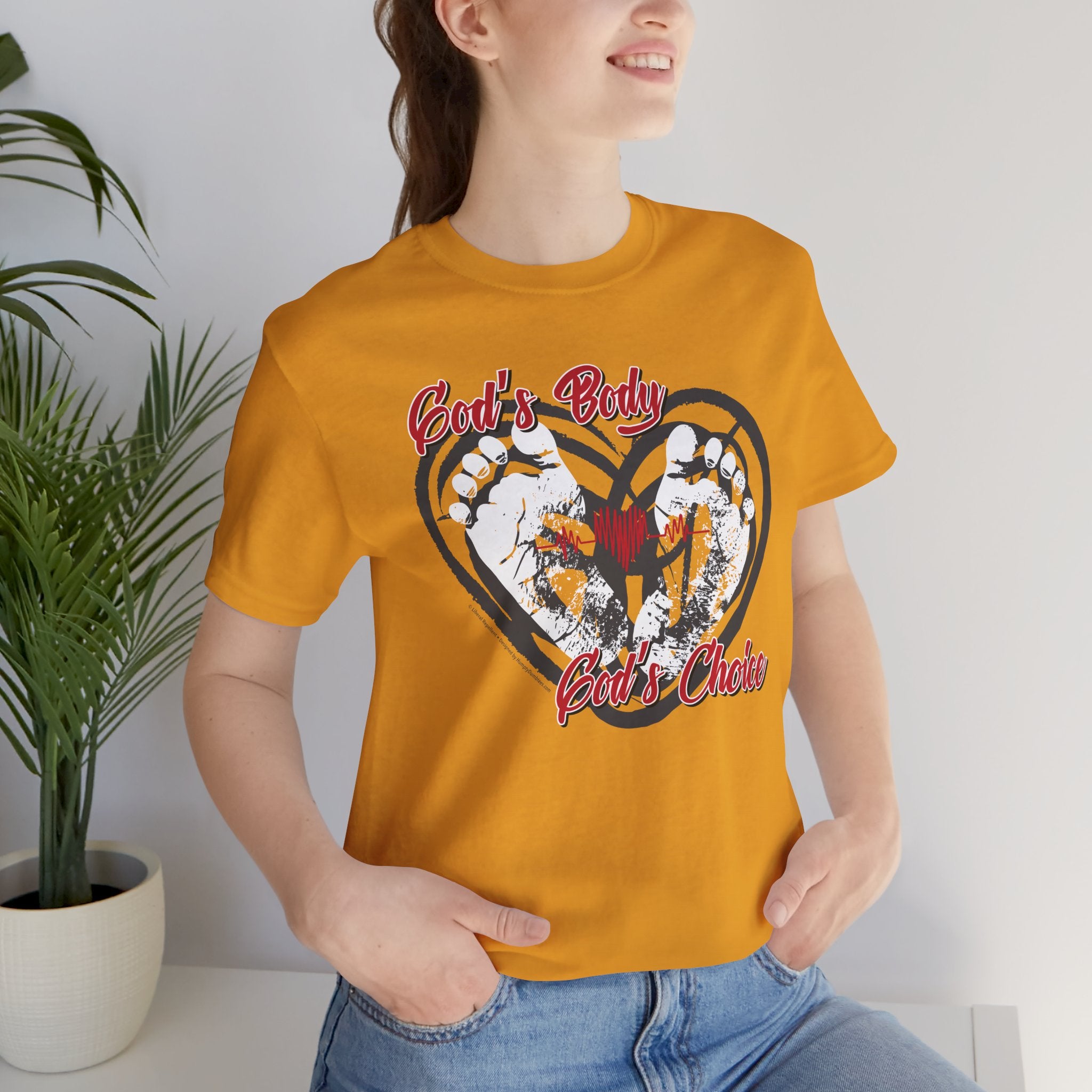 God's Body, God's Choice - Unisex Soft Cotton Short Sleeve T-Shirt