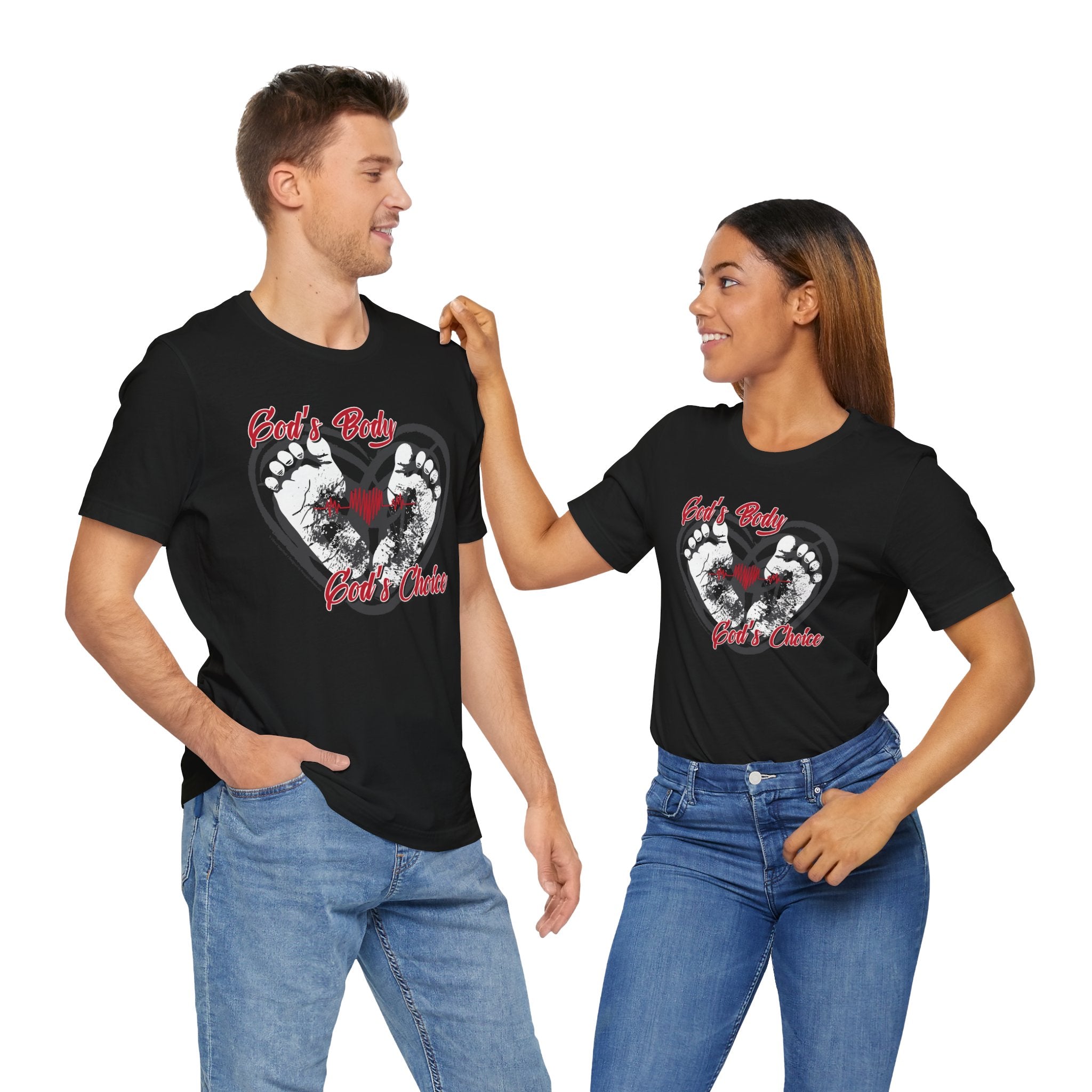 God's Body, God's Choice - Unisex Soft Cotton Short Sleeve T-Shirt