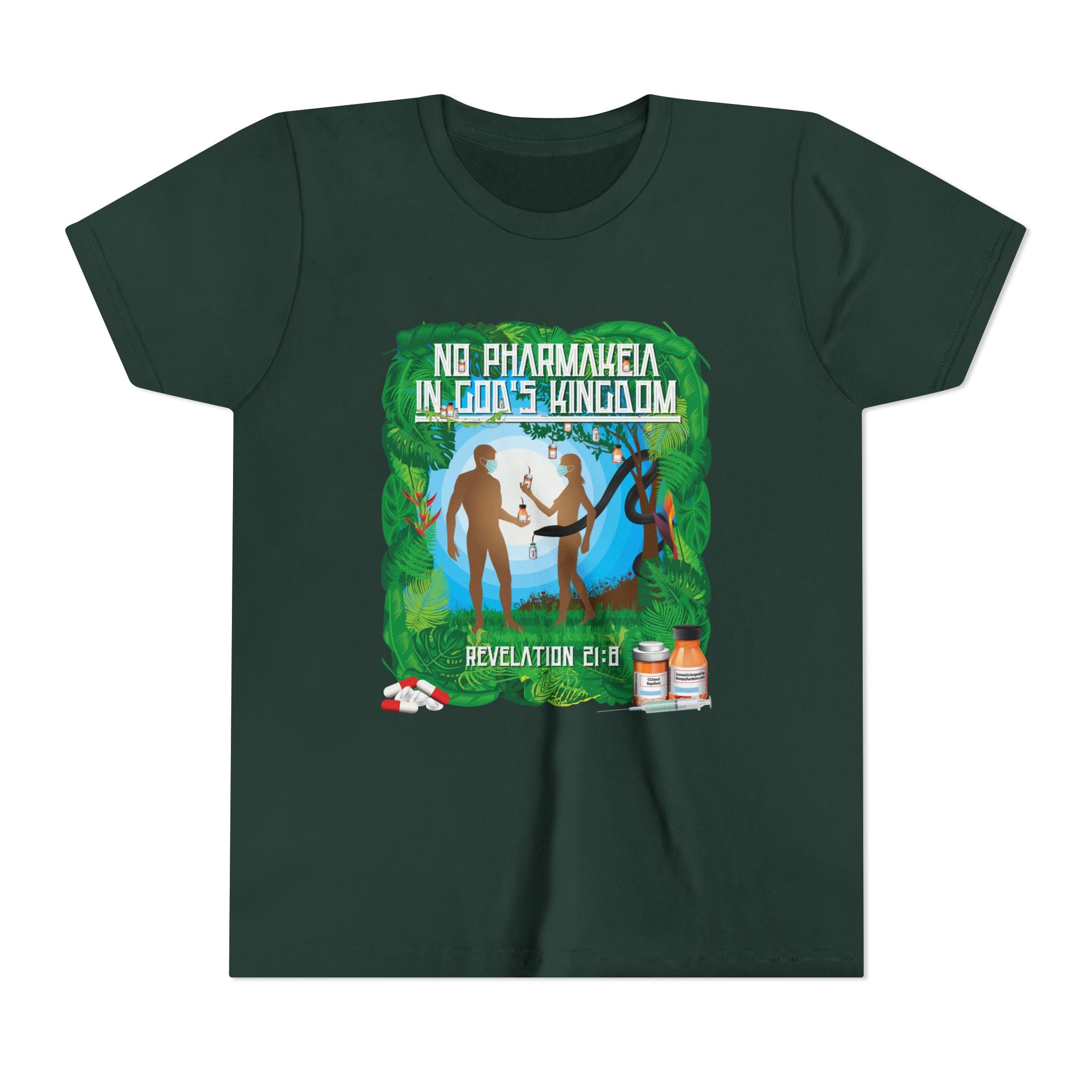 No Pharmakeia in God's Kingdom - Youth Soft Cotton Short Sleeve T-Shirt