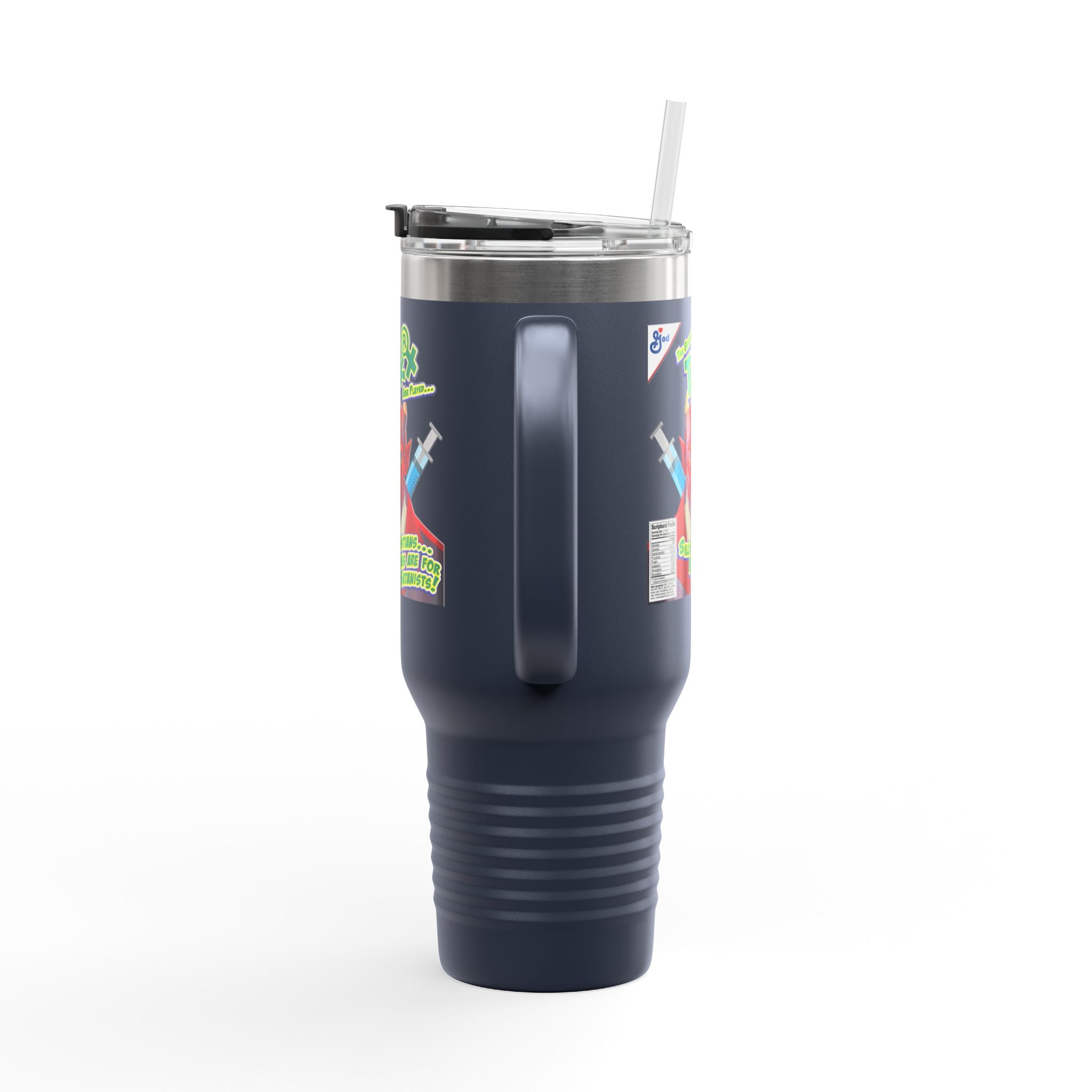 Silly Christians, Vaccines are for Satanists - 40oz Insulated Travel Mug