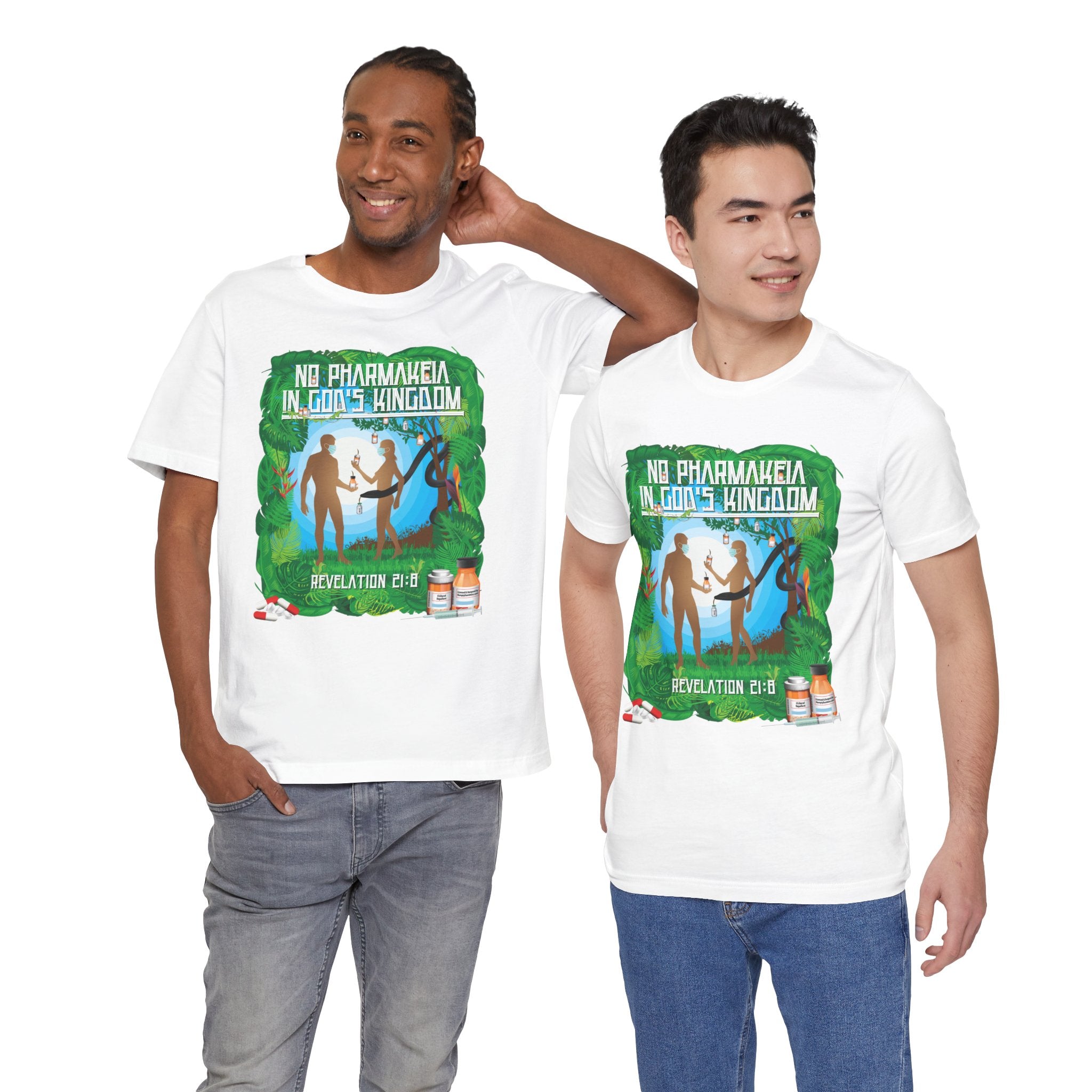 No Pharmakeia in God's Kingdom - Unisex Soft Cotton Short Sleeve T-Shirt