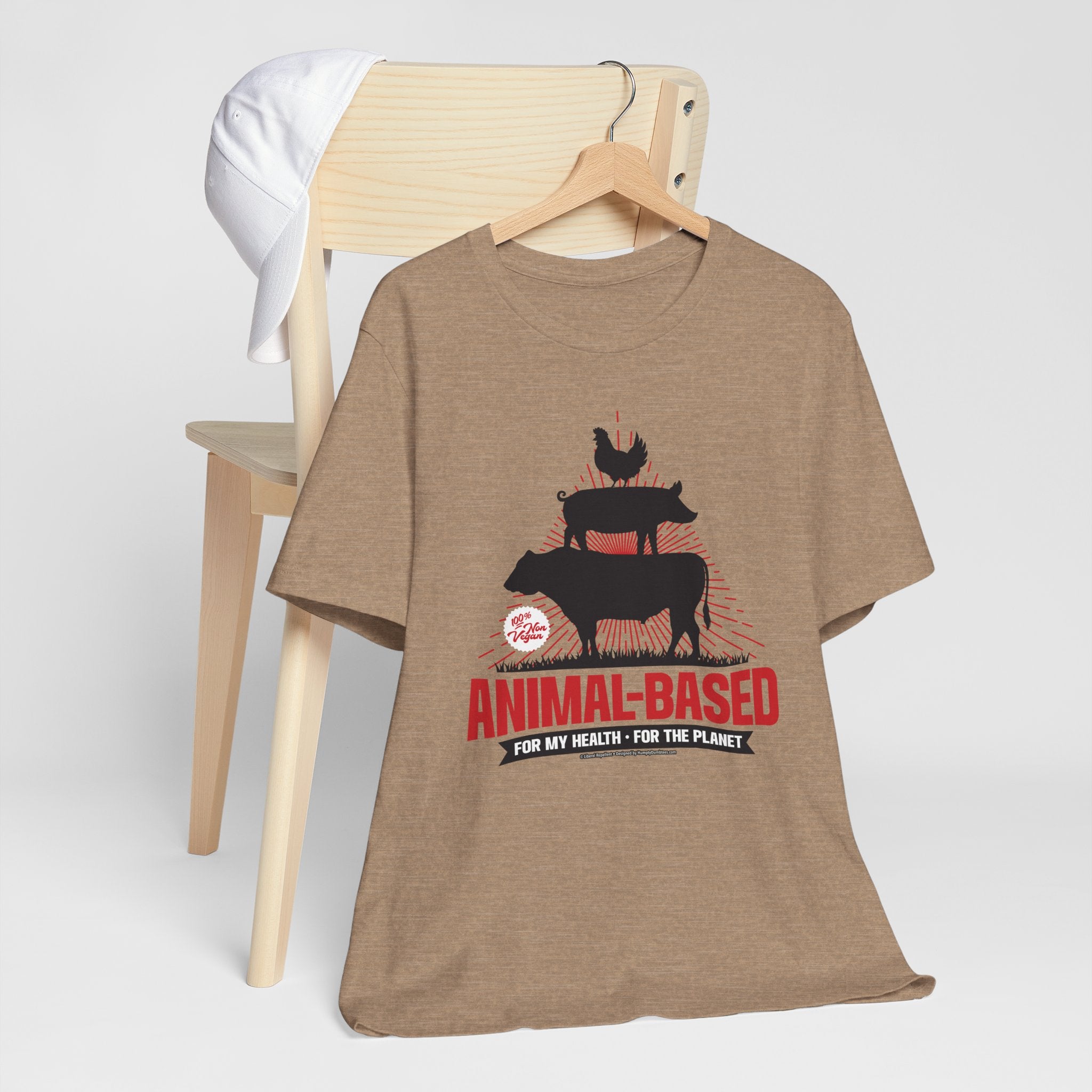 Animal-Based For My Health, For The Planet - Unisex Soft Cotton Short Sleeve T-Shirt