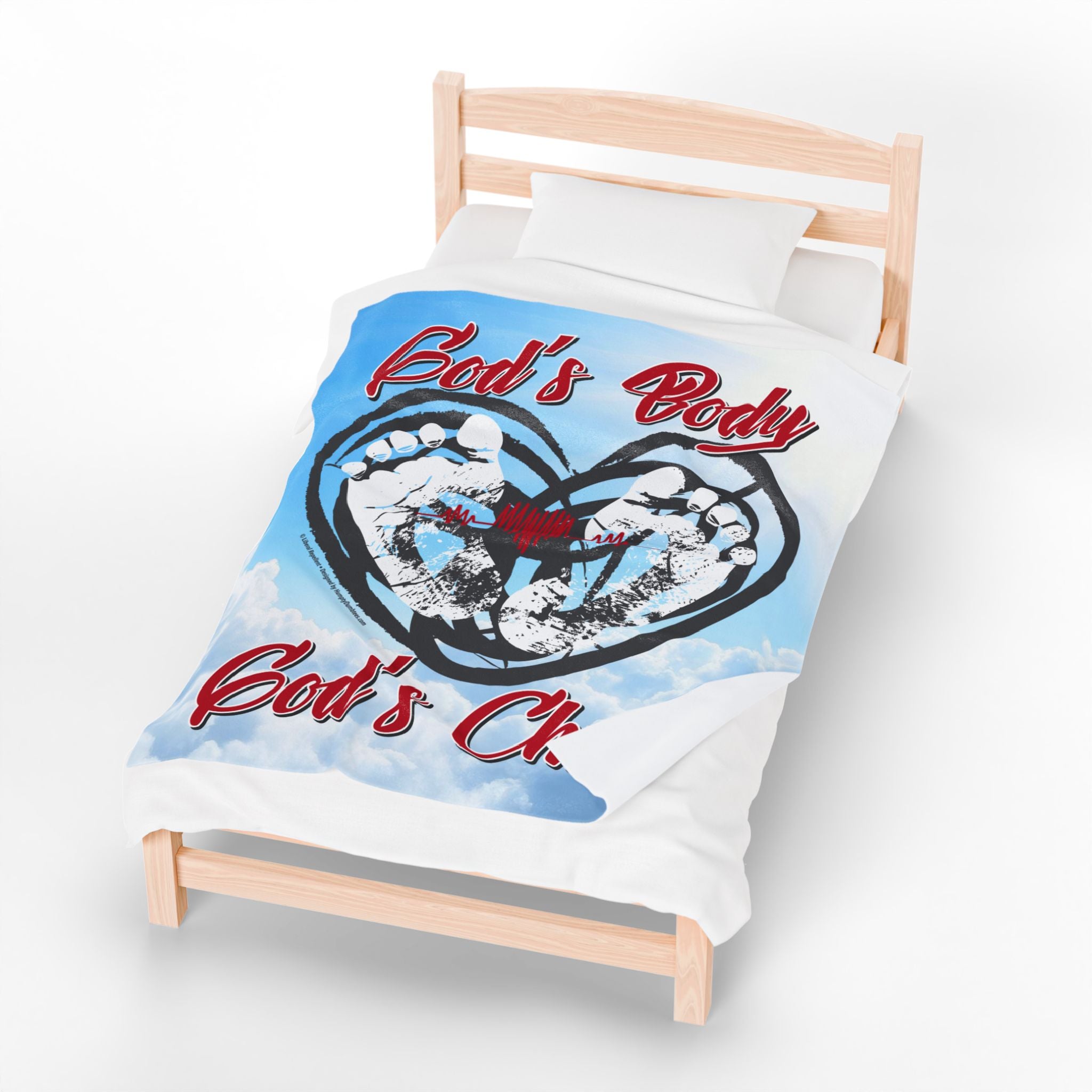 God's Body, God's Choice - Eco-Friendly Velveteen Plush Blanket