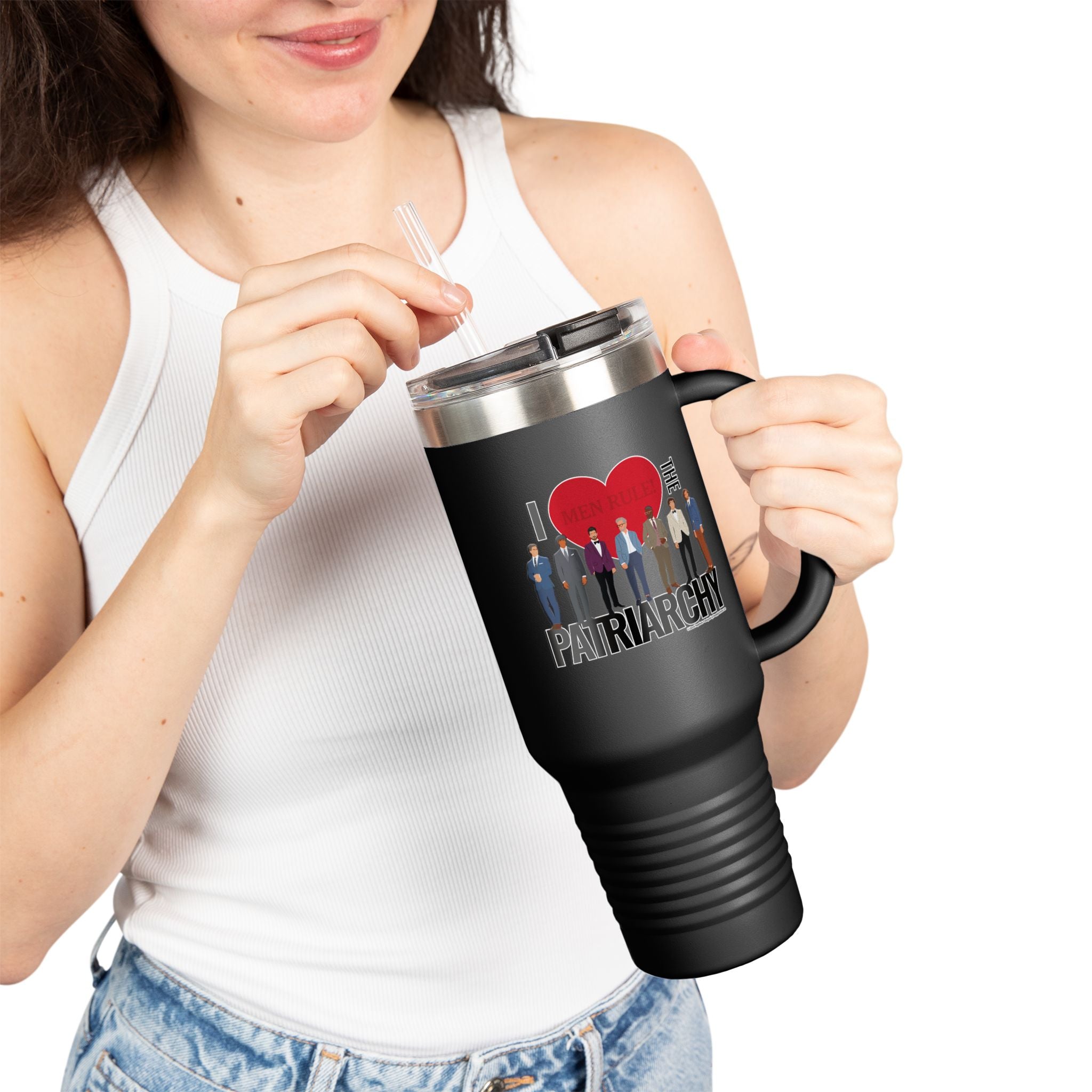I Heart the Patriarchy (The Good 'Ol Boys Club Edition) - 40oz Insulated Travel Mug