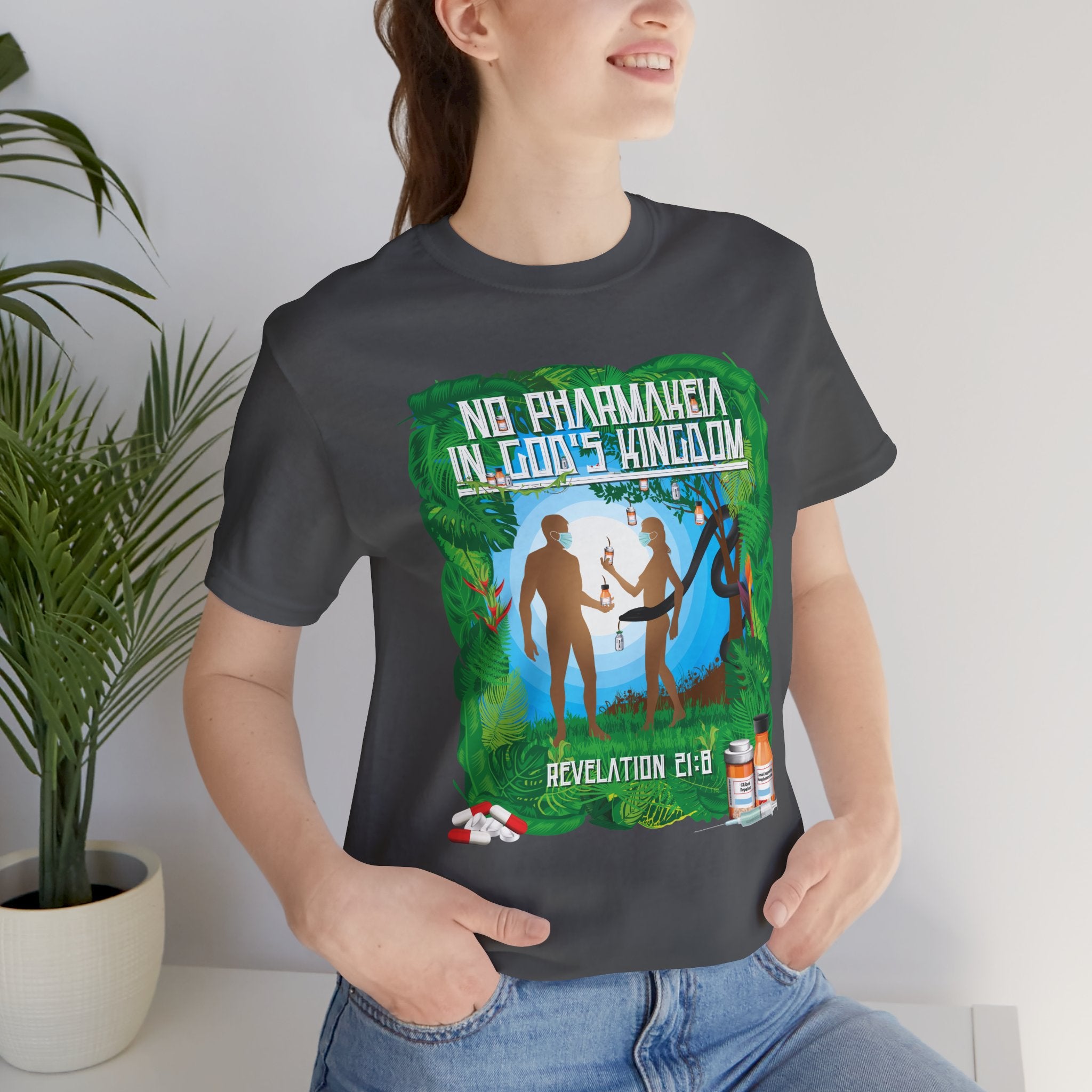 No Pharmakeia in God's Kingdom - Unisex Soft Cotton Short Sleeve T-Shirt