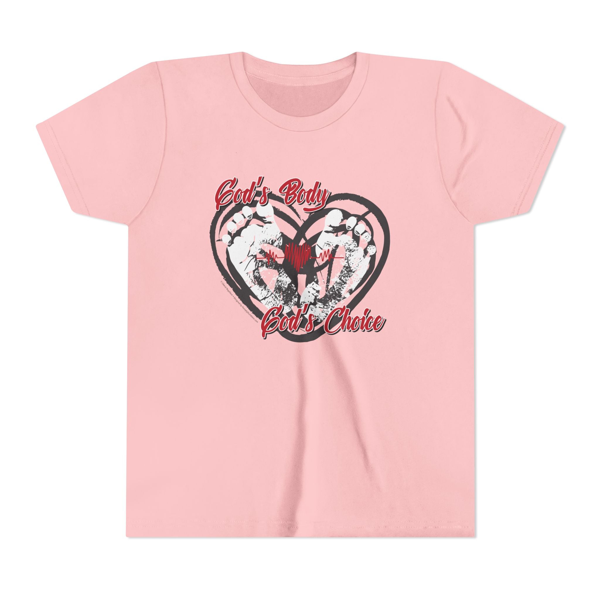 God's Body, God's Choice - Youth Soft Cotton Short Sleeve T-Shirt