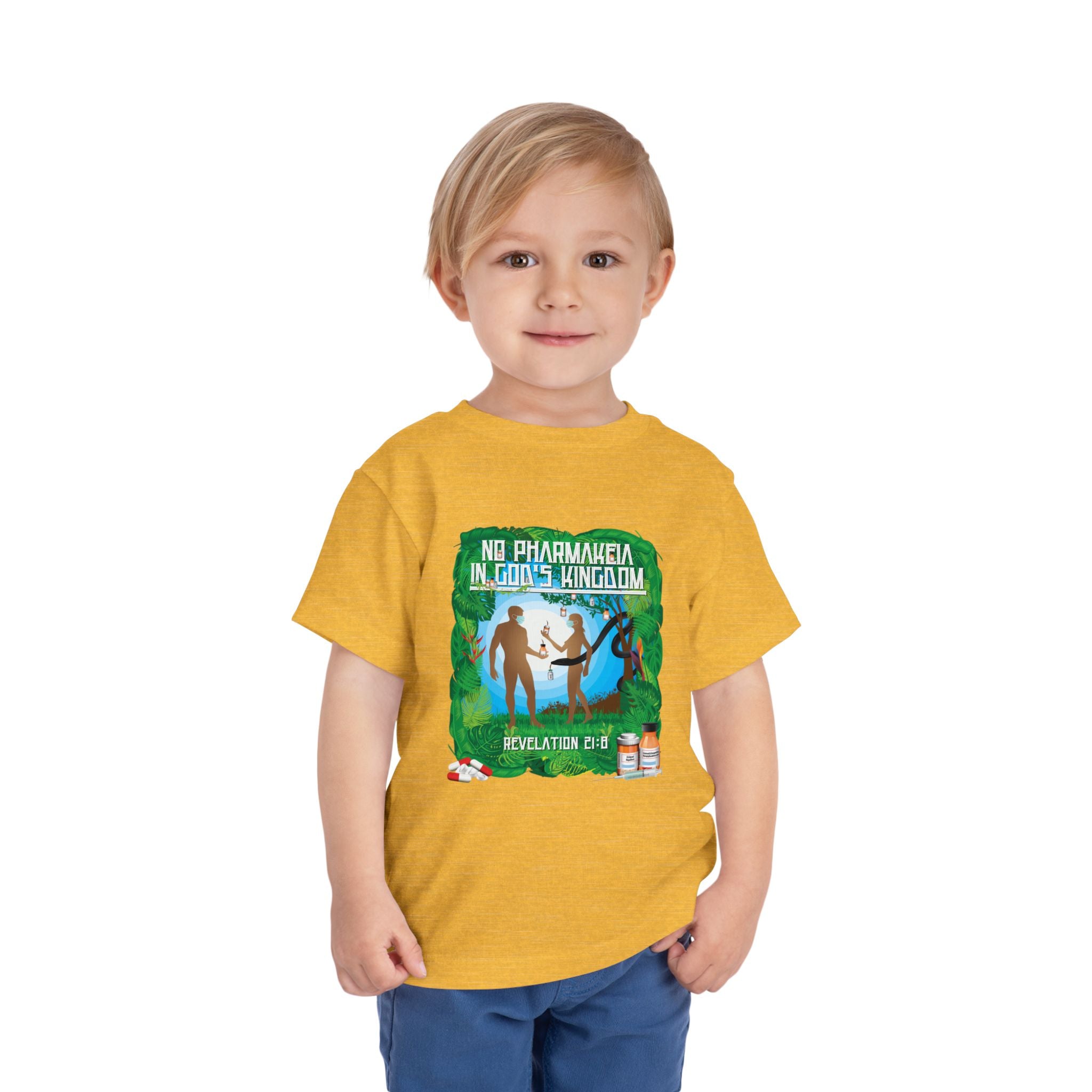 No Pharmakeia in God's Kingdom - Toddler Soft Cotton Short Sleeve T-Shirt